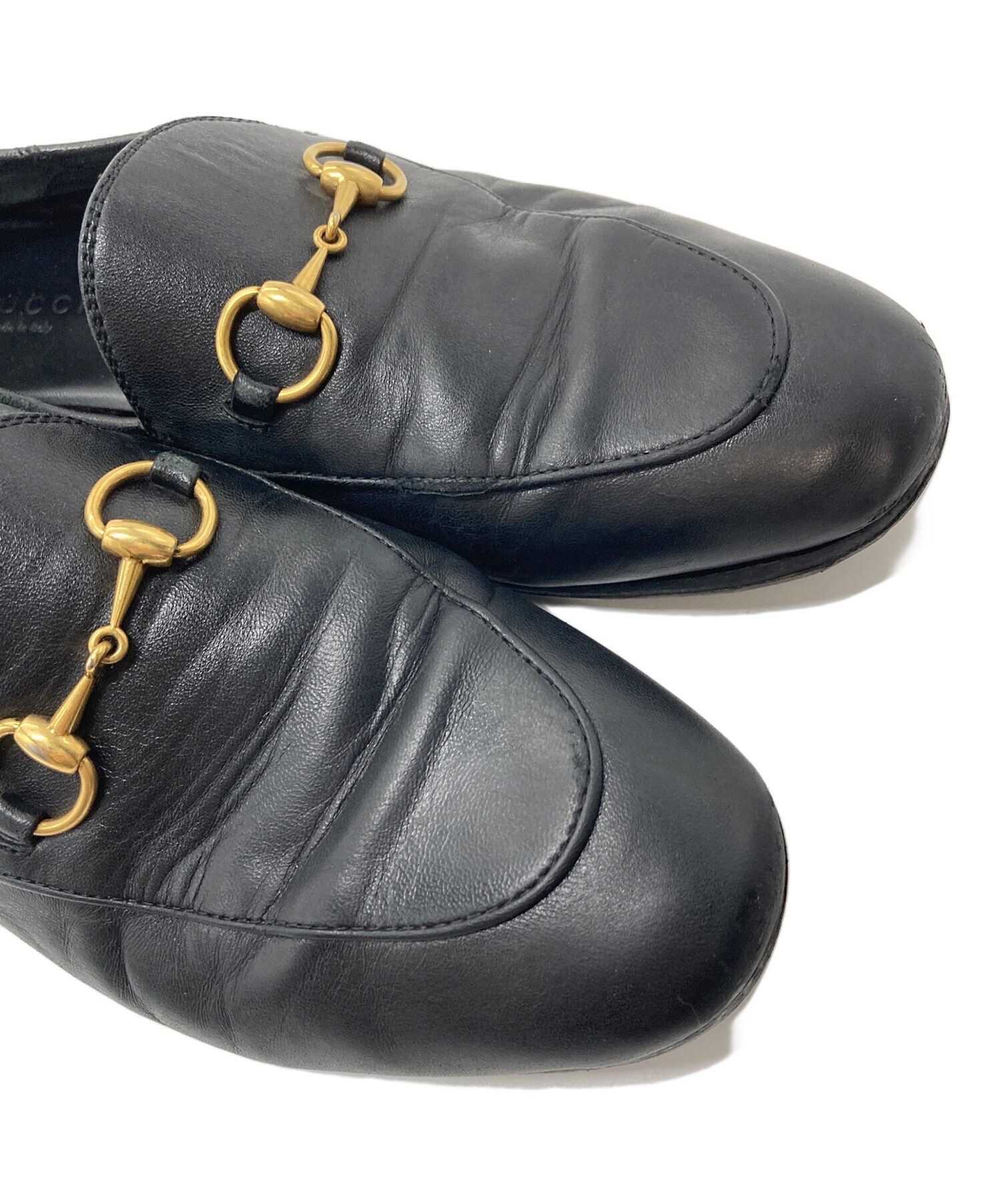 中古・古着通販】GUCCI (グッチ) Horsebit Leather Loafers ホース
