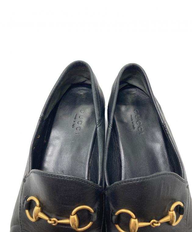 靴 GUCCI Horsebit Leather Loafers 中古・古着通販】GUCCI (グッチ) Horsebit Leather Loafers ホース