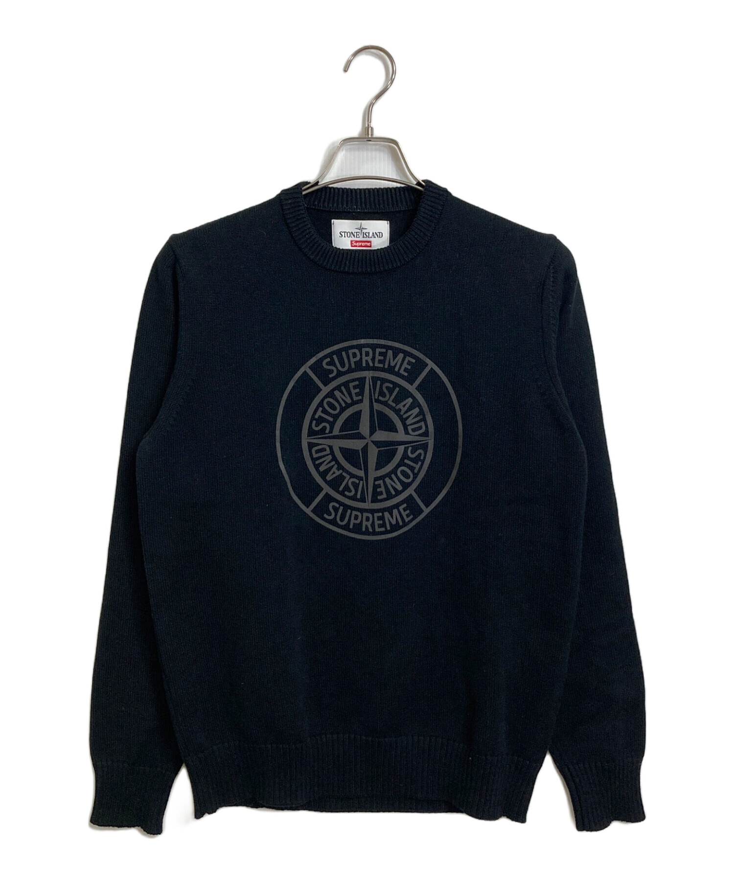 トップス Sup/StoneIsd. Reflective Compass Sweater Supreme Stone Island Reflective Compass Sweater Black Men's - SS16