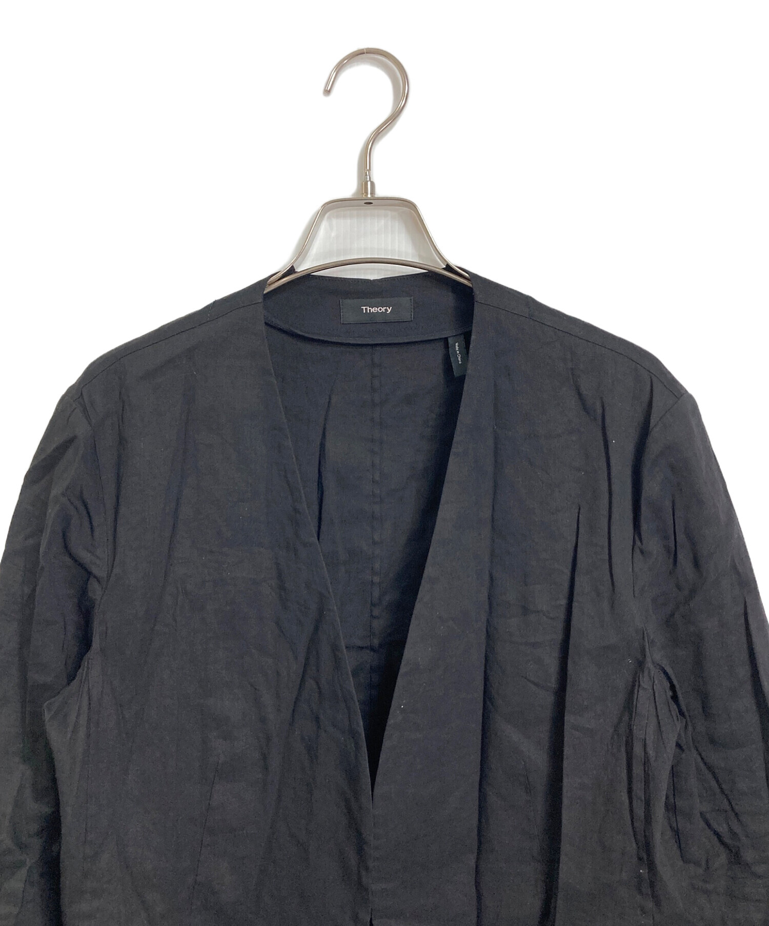 中古・古着通販】theory (セオリー) リネンノーカラージャケット