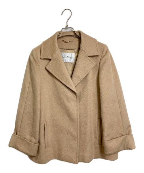 マックスマーラ　CITY　ショートコート　キャメル　ウール　アンゴラ　カシゴラ 中古・古着通販】MaxMara (マックスマーラ) アンゴラ混キャメル