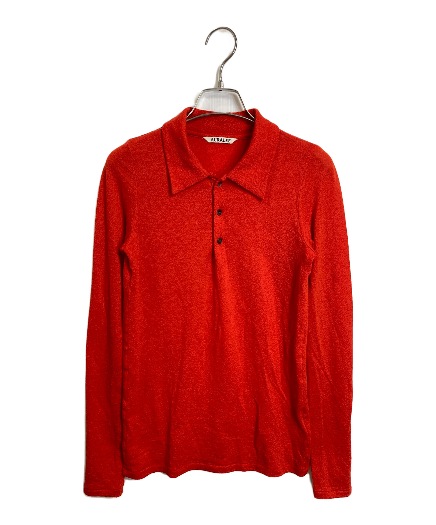 AURALEE オーラリー Tシャツ・カットソー M 赤 【古着】【中古】【送料無料】 AURALEE(オーラリー) 24SSSUPER HIGH GAUGE SHEER RIB TEEコットン