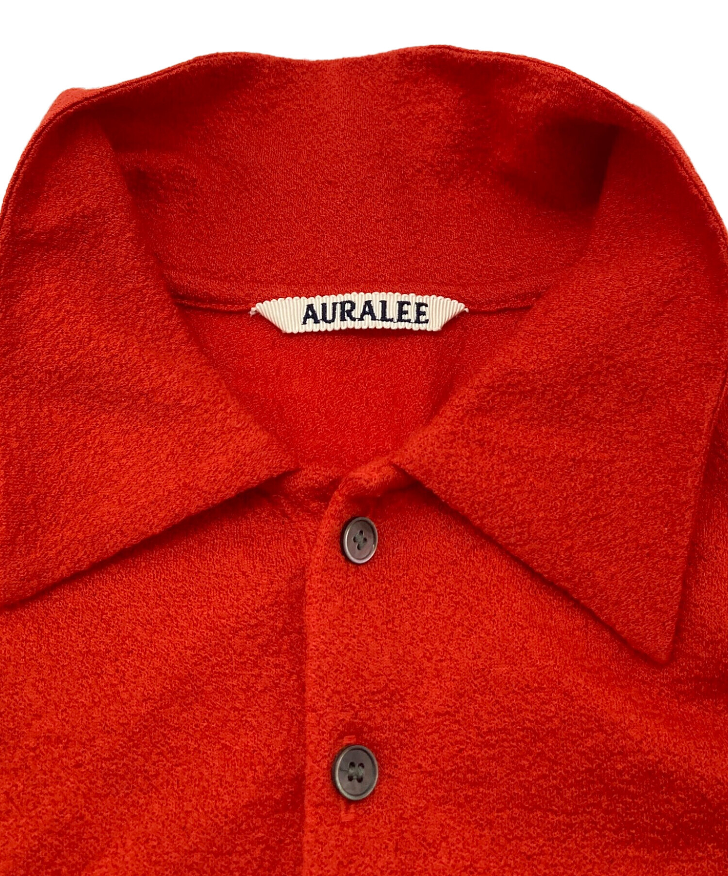 トップス 24aw auralee WOOL AMUNZEN POLO 中古・古着通販】AURALEE (オーラリー) WOOL AMUNZEN POLO レッド