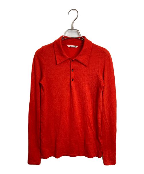 中古・古着通販】AURALEE (オーラリー) WOOL AMUNZEN POLO レッド