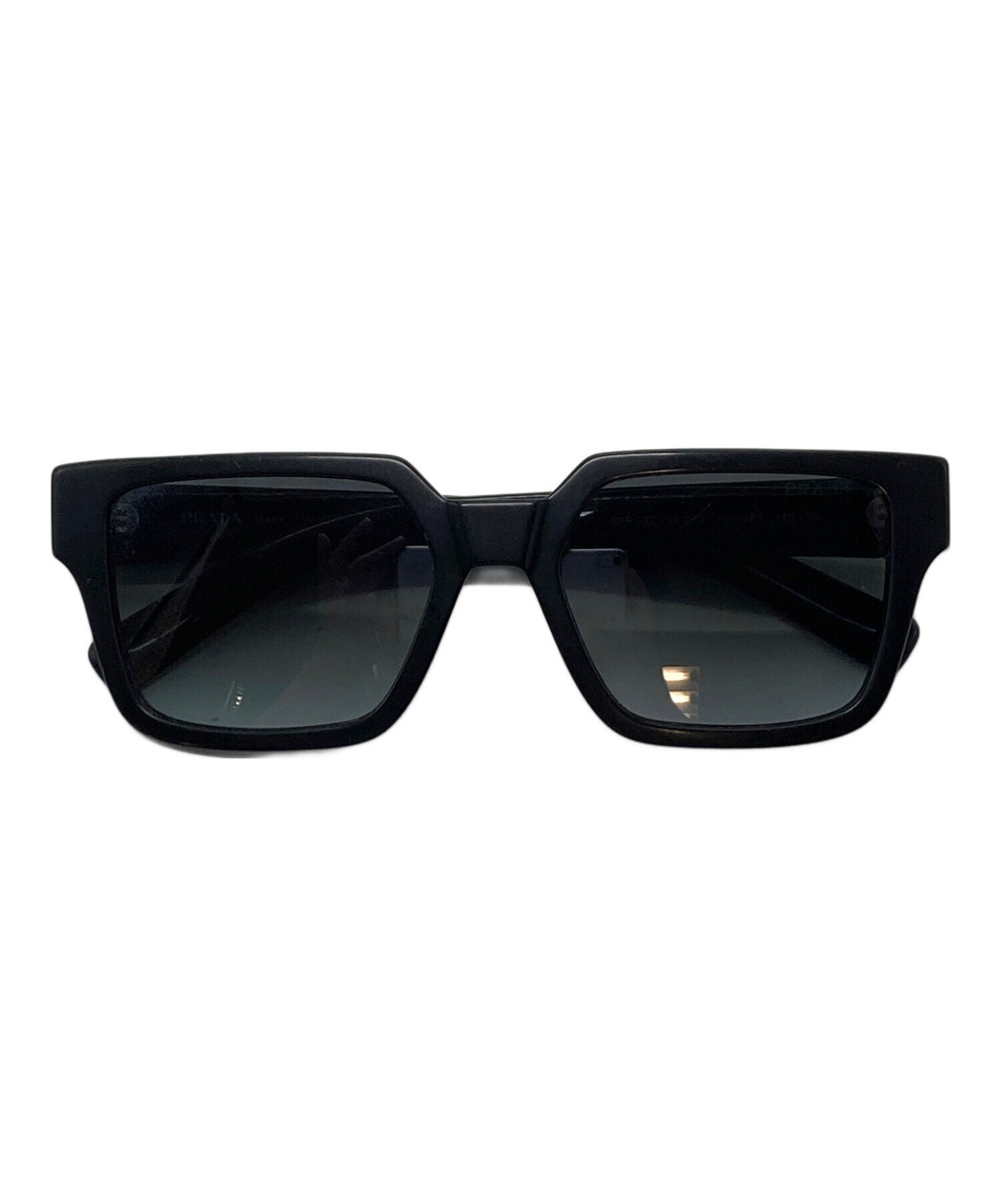PRADA ブラック スクエア サングラス 中古・古着通販】PRADA (プラダ) Square Sunglasses スクエア