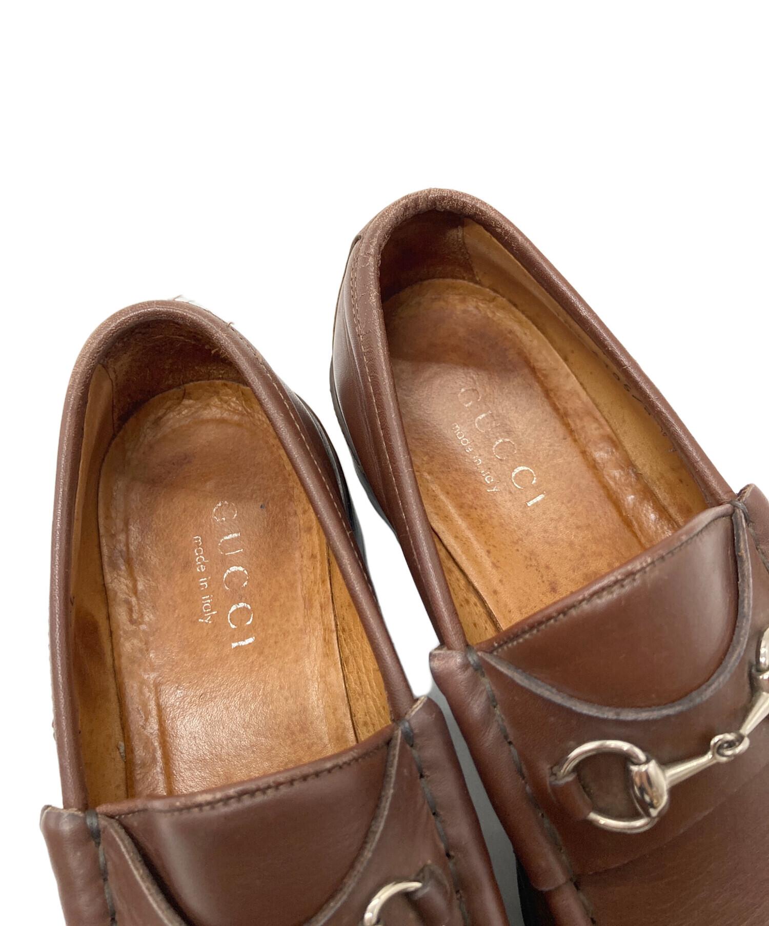 中古・古着通販】GUCCI (グッチ) ホースビット レザー ローファー