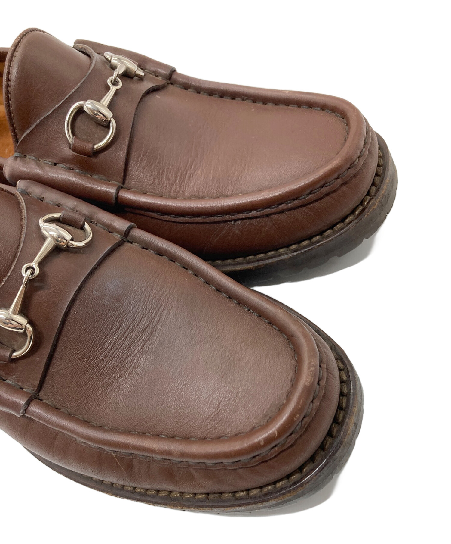 中古・古着通販】GUCCI (グッチ) ホースビット レザー ローファー