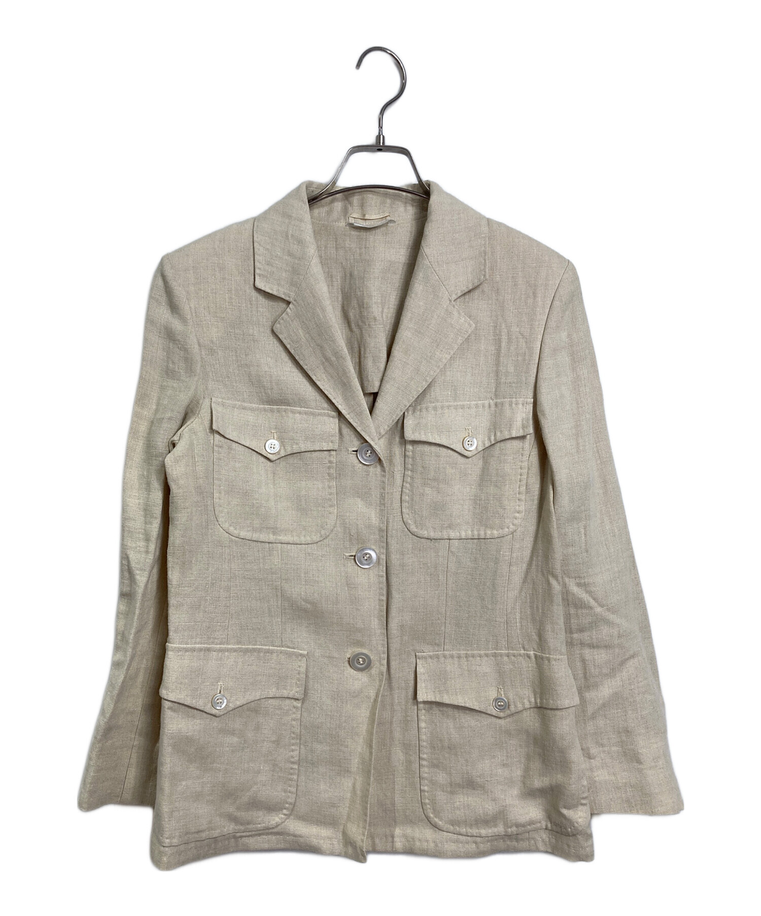 マックスマーラ　サファリジャケット 中古・古着通販】MaxMara (マックスマーラ) リネンサファリジャケット