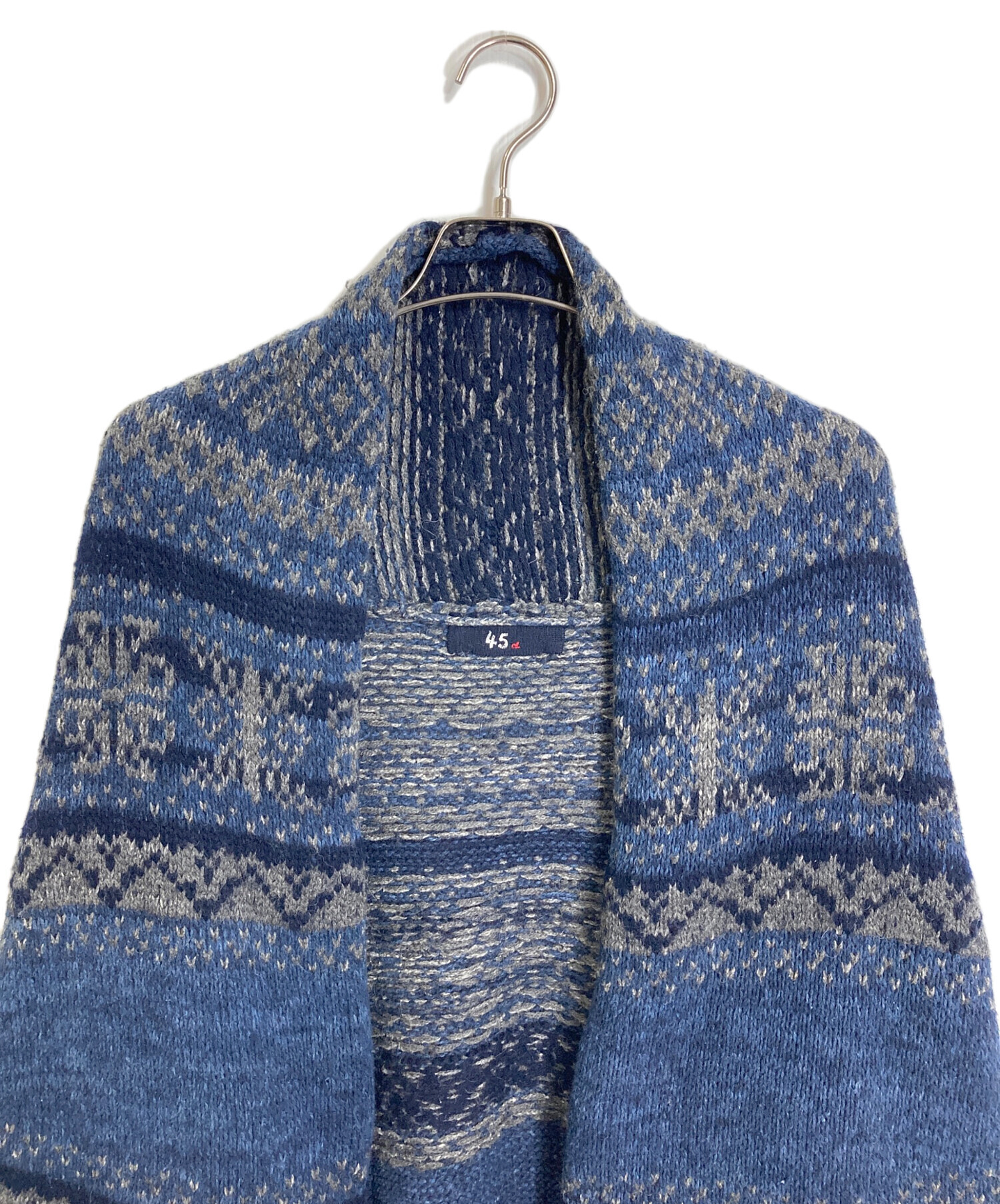 【新品タグ付】フォーティーファイブアール 45R ジャガードニットポンチョ 羽織 新品タグ付】フォーティーファイブアール 45R ジャガードニット