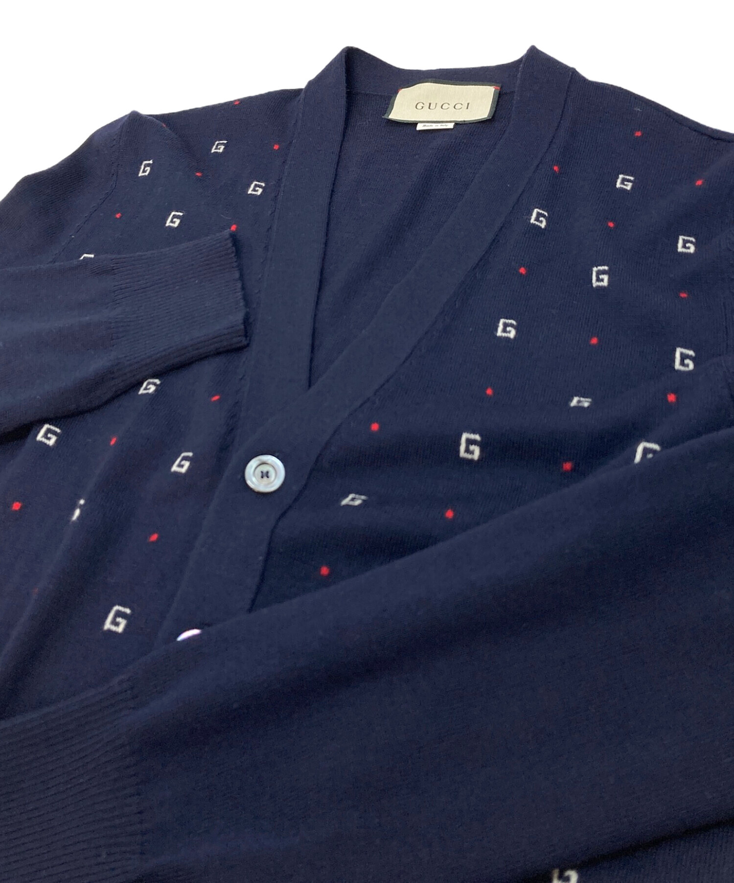 ぺぺ　GUCCI Gロゴパターン カーディガン 売切必至☆Gucci リバーシブル GGモヘア ウールカーディガン/New