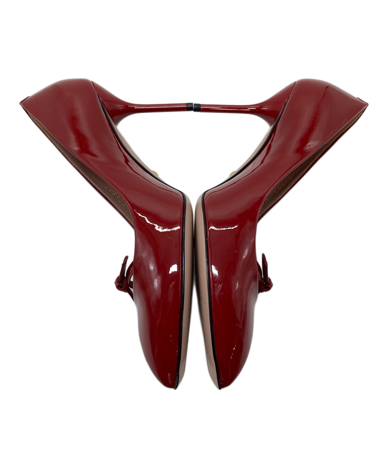【美品】 GUCCI グッチ ミッドヒールパンプス レッド サイズ35 1/2 Women's Horsebit pump in Rosso Ancora patent leather | GUCCI® US