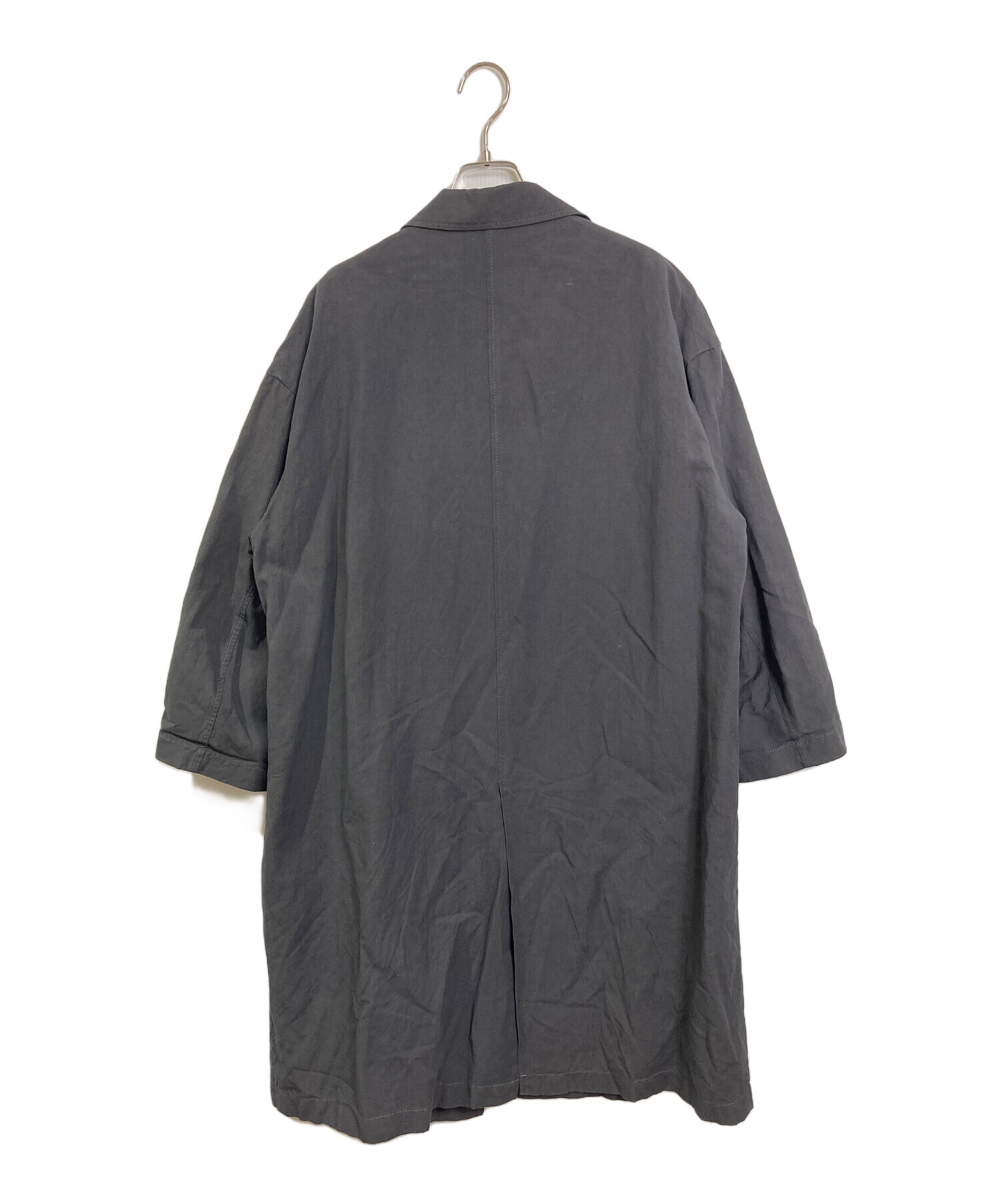 フレームワーク 綿麻ポプリンコート グレー FRAMeWORK（フレームワーク