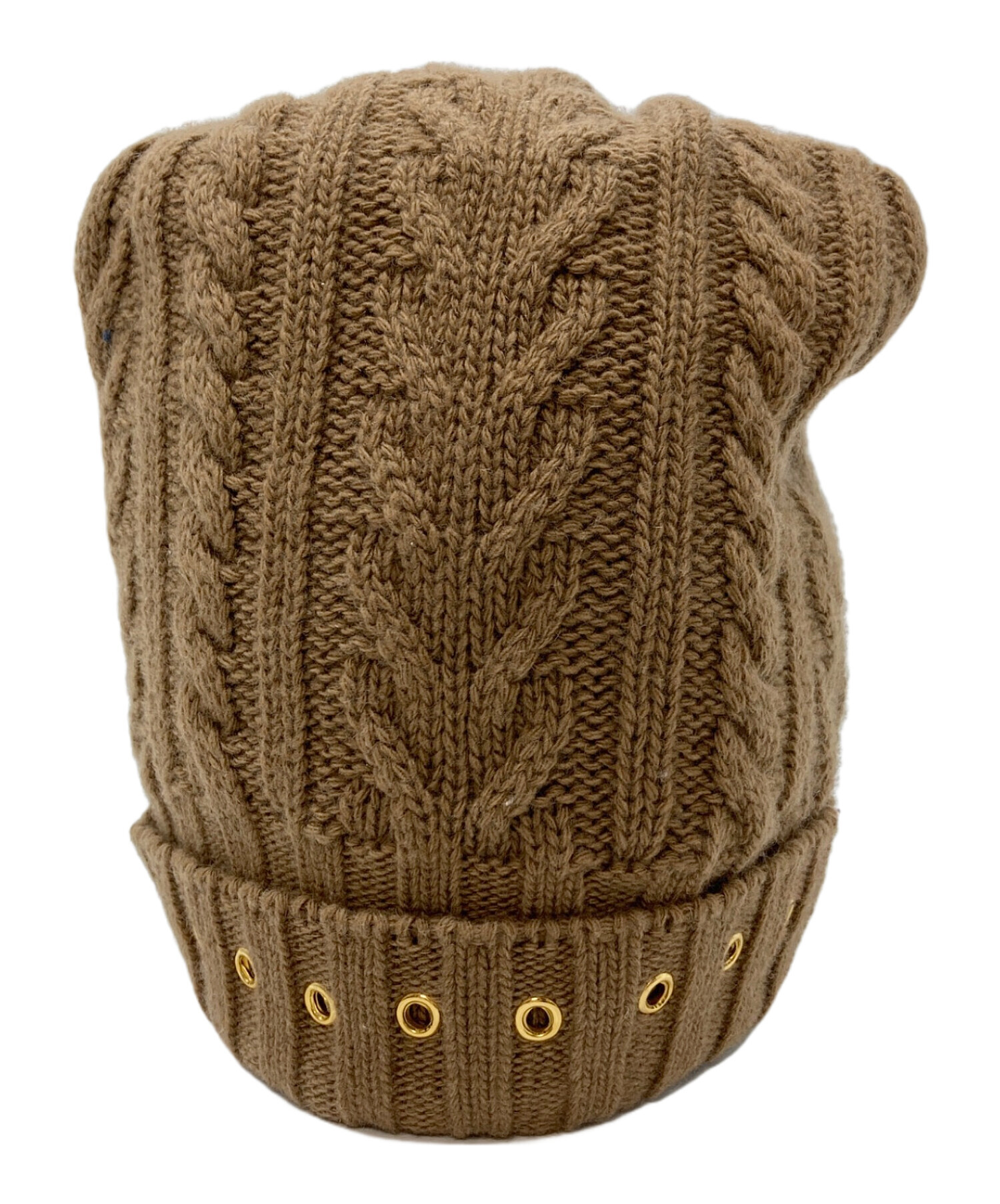 未使用プラダ カシミヤニット帽子 グレイ 中古・古着通販】PRADA (プラダ) カシミヤ混ニット帽 ベージュ