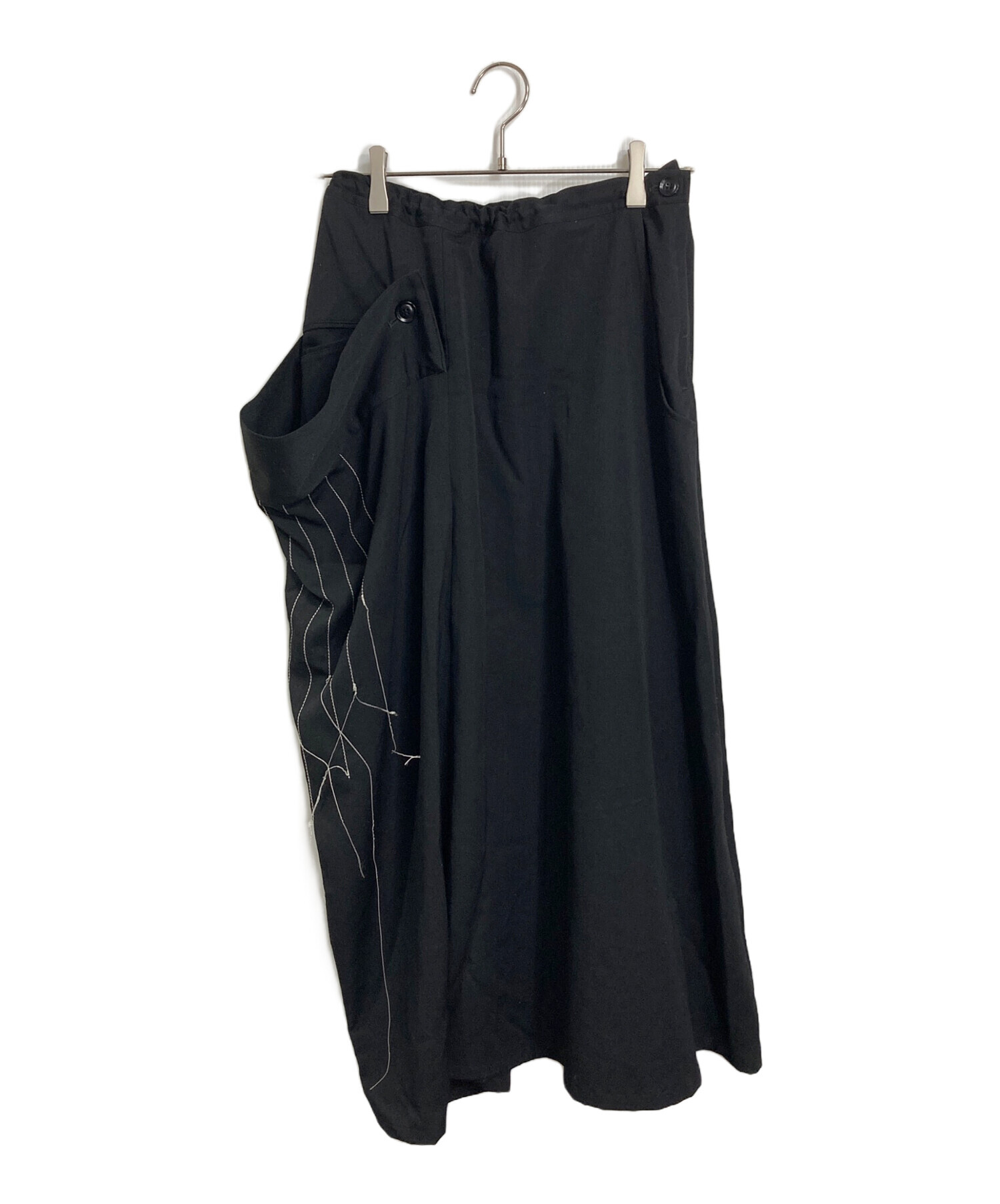 中古・古着通販】Y's (ワイズ) シワギャバステッチデザインスカート