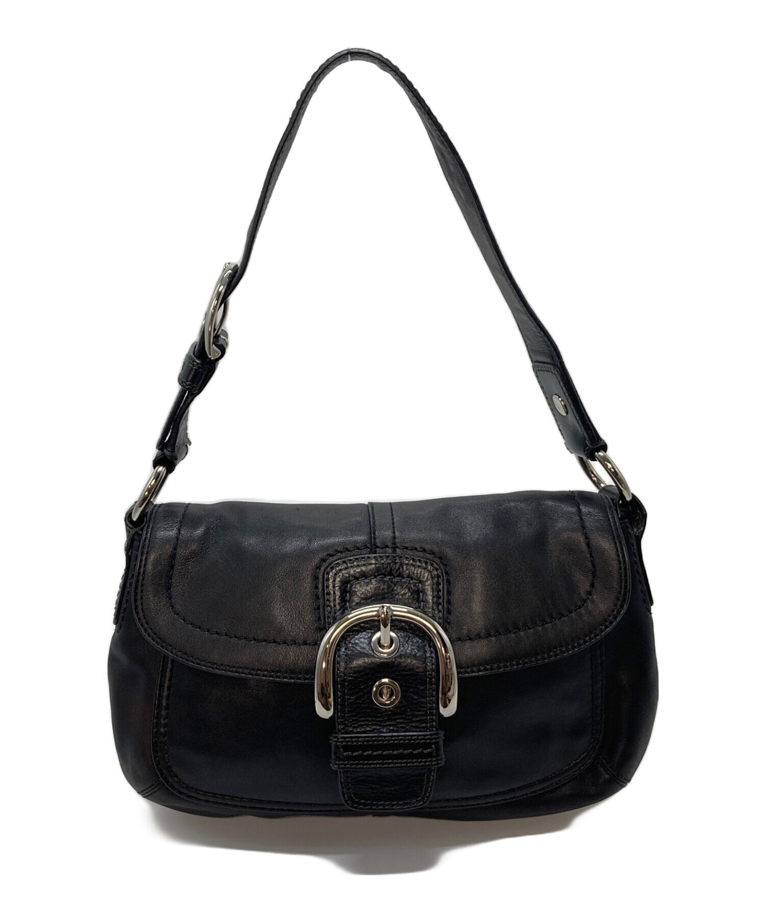 中古・古着通販】COACH (コーチ) バックル ベルトワンショルダーバッグ