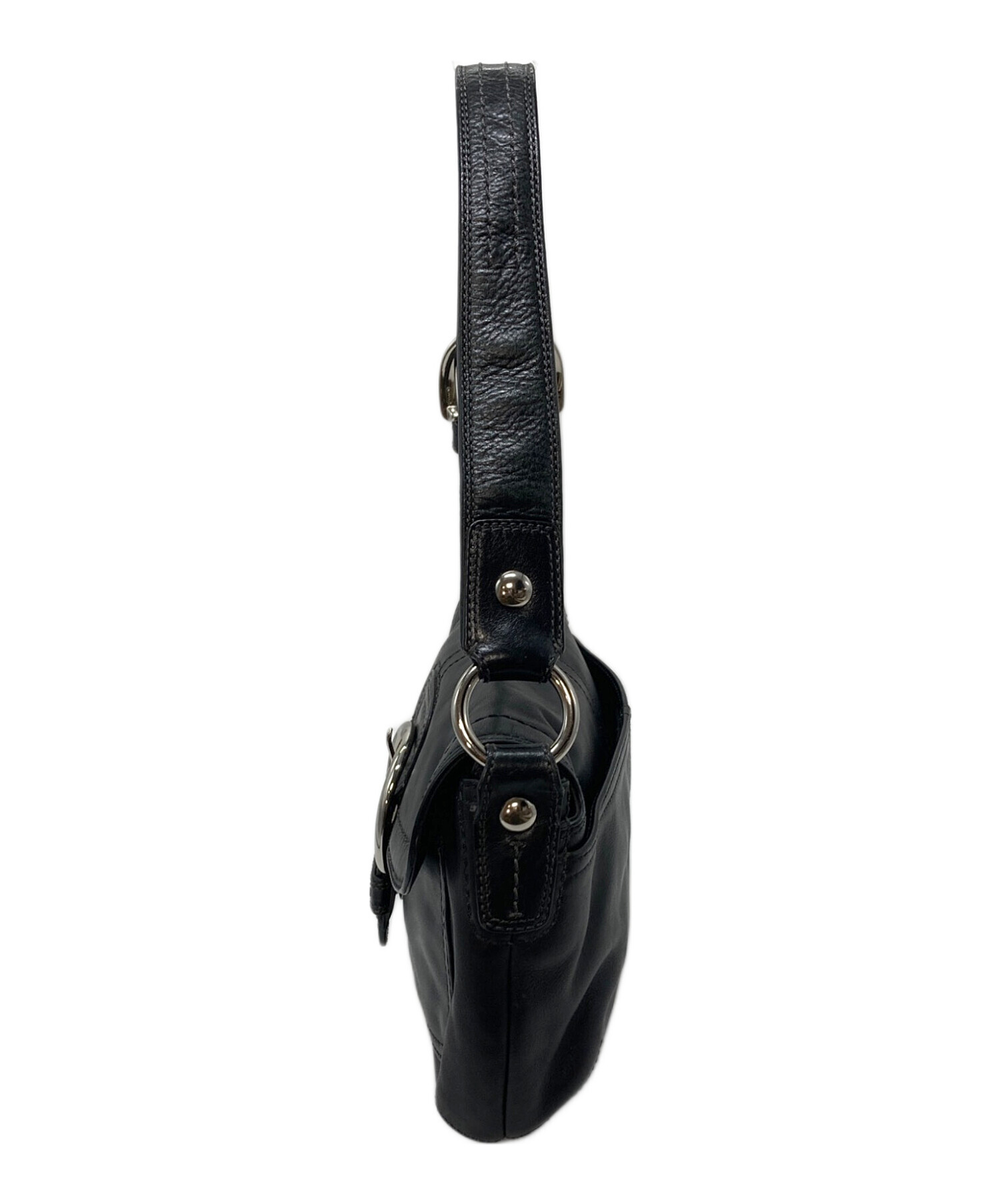 中古・古着通販】COACH (コーチ) バックル ベルトワンショルダーバッグ