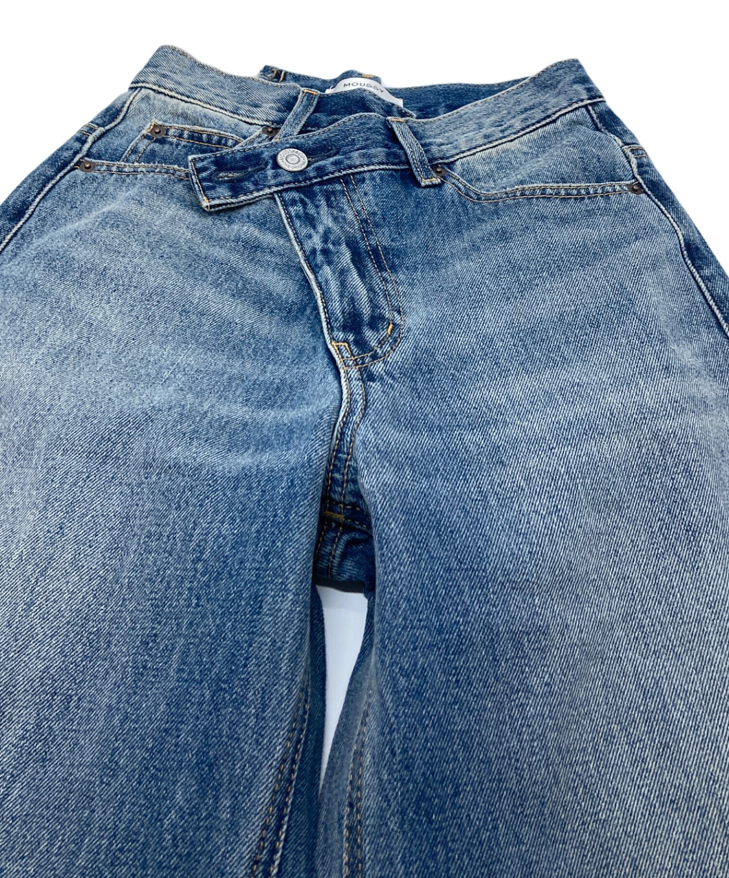 中古・古着通販】moussy (マウジー) CROSS WAIST WIDE STRAIGHT クロス