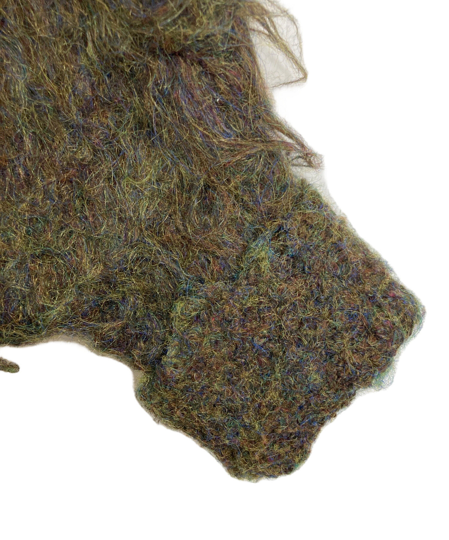 THE TOE シャギーニットカーディガン カーキ 中古・古着通販】THE TOE (ザ・トゥー) PIGALLE SHAGGY CARDIGAN