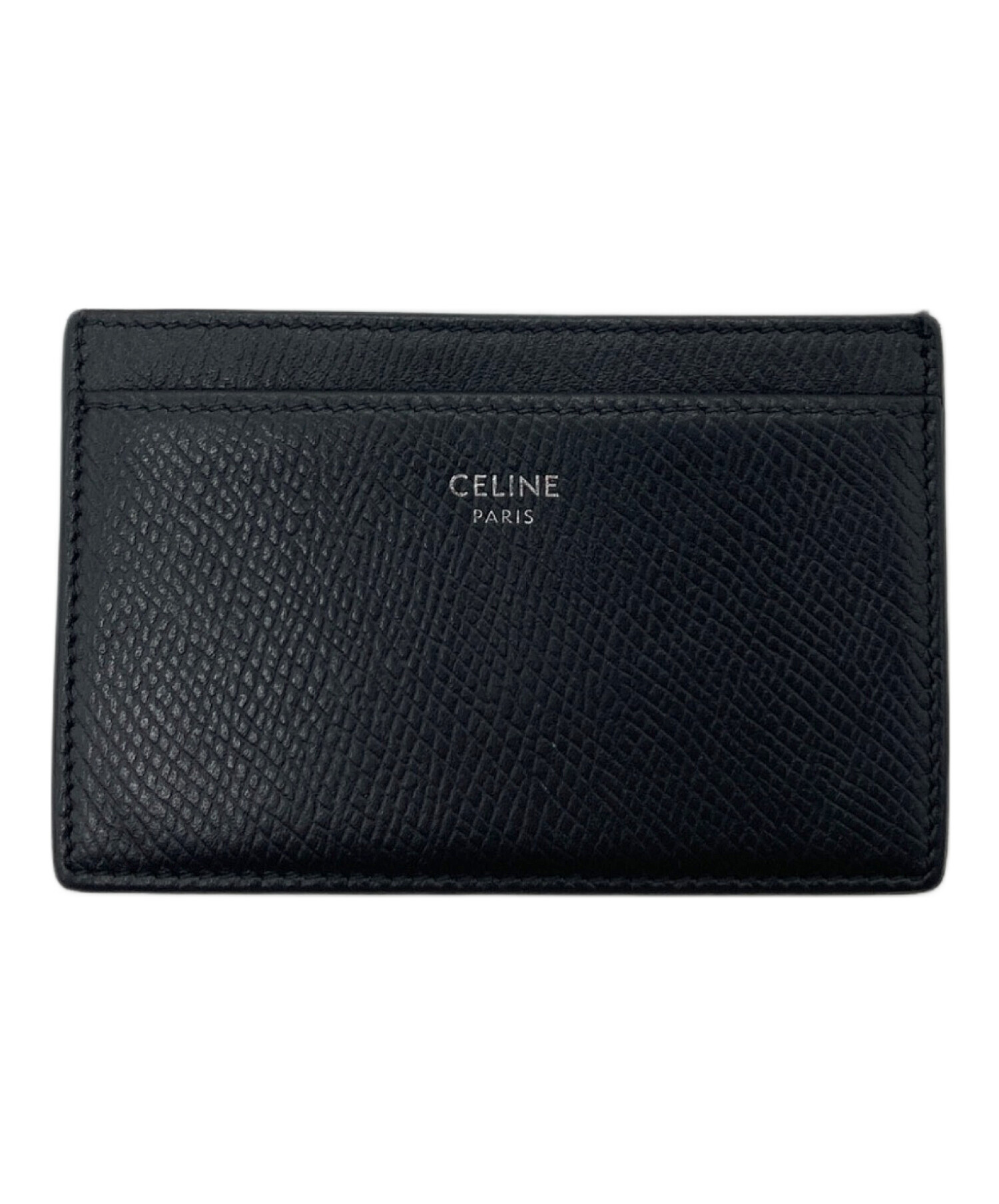 【未使用級】CELINE カードケース ブラック レザー 名刺入れ 中古・古着通販】CELINE (セリーヌ) カードケース レザー ブラック