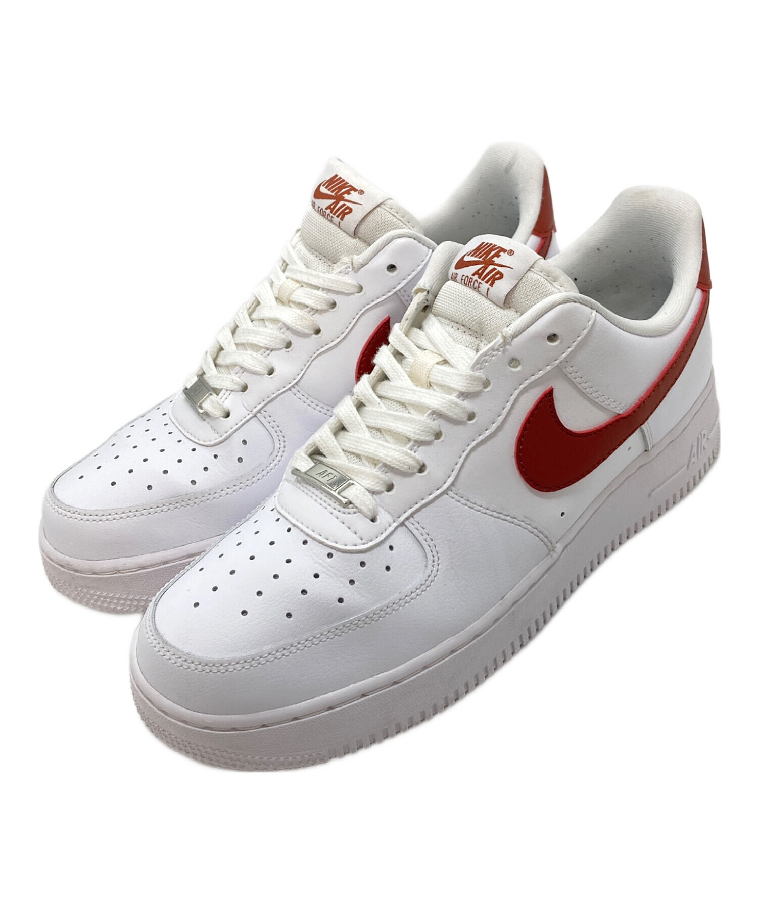 中古・古着通販】NIKE (ナイキ) WMNS AIR FORCE 1 07 ホワイト×レッド 