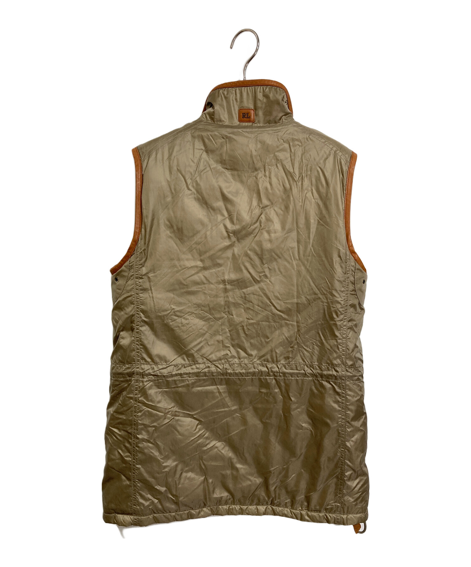 ジャケット・アウター Ralph Lauren Leather Coating Down Vest 中古・古着通販】RALPH LAUREN (ラルフローレン) レザートリムナイロン