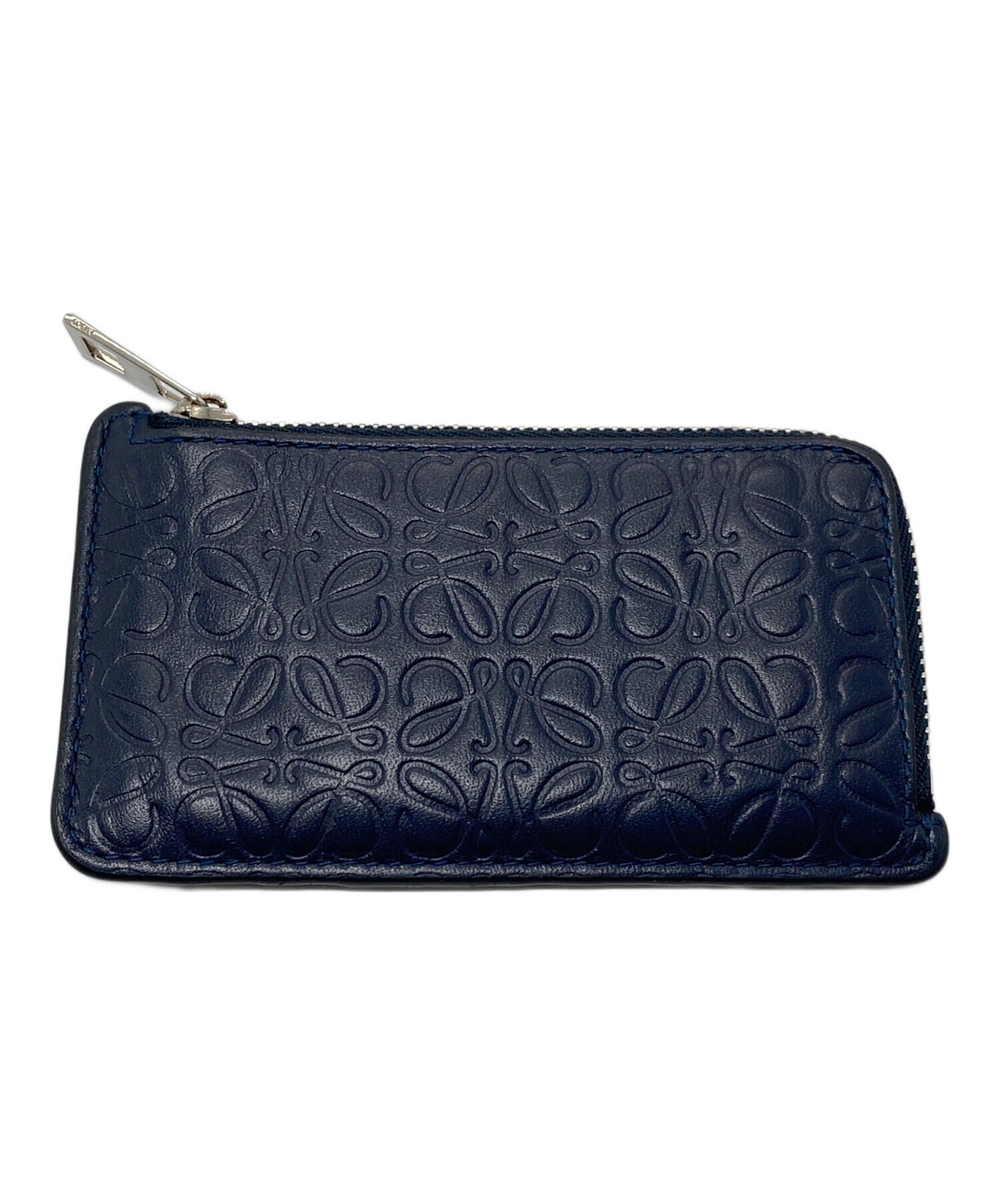 未使用品 LOEWE ロエベ ケース 小銭入れ ネイビー 紺 本革 袋 中古・古着通販】LOEWE (ロエベ) アナグラム フラグメントケース