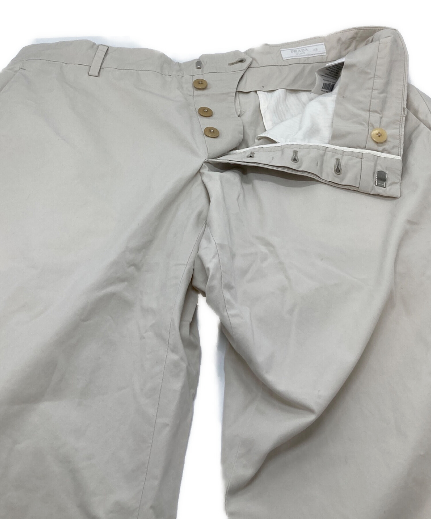 中古・古着通販】PRADA (プラダ) 裾ジップジョガーパンツ グレー