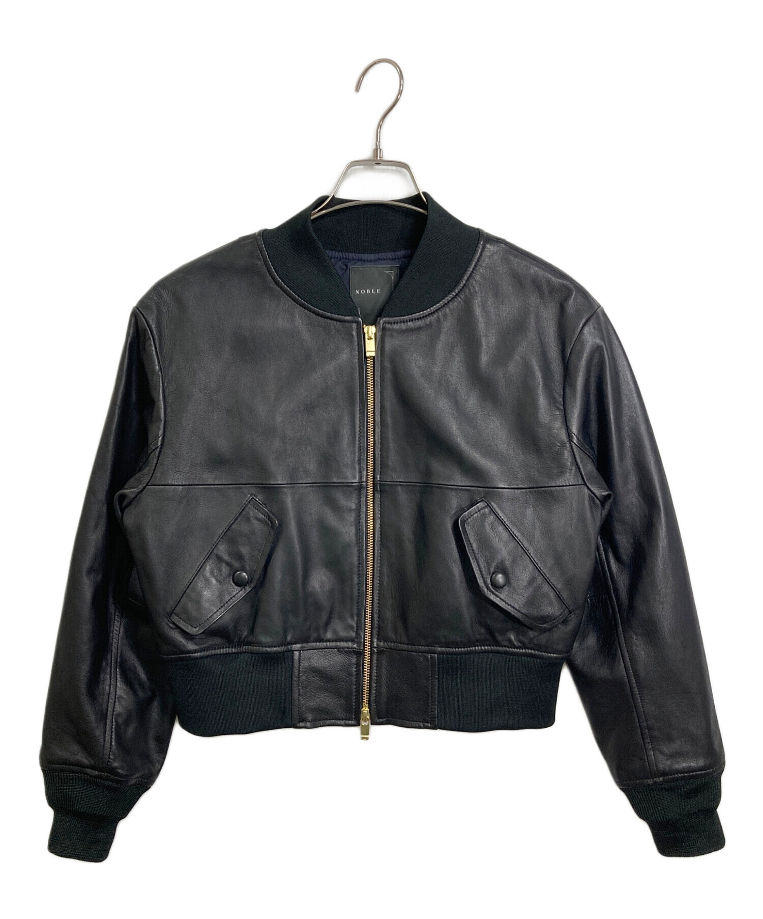 NOBLE　ラムレザーMA-1ブルゾン 中古・古着通販】Noble (ノーブル) ラムレザーMA-1ブルゾン アウター