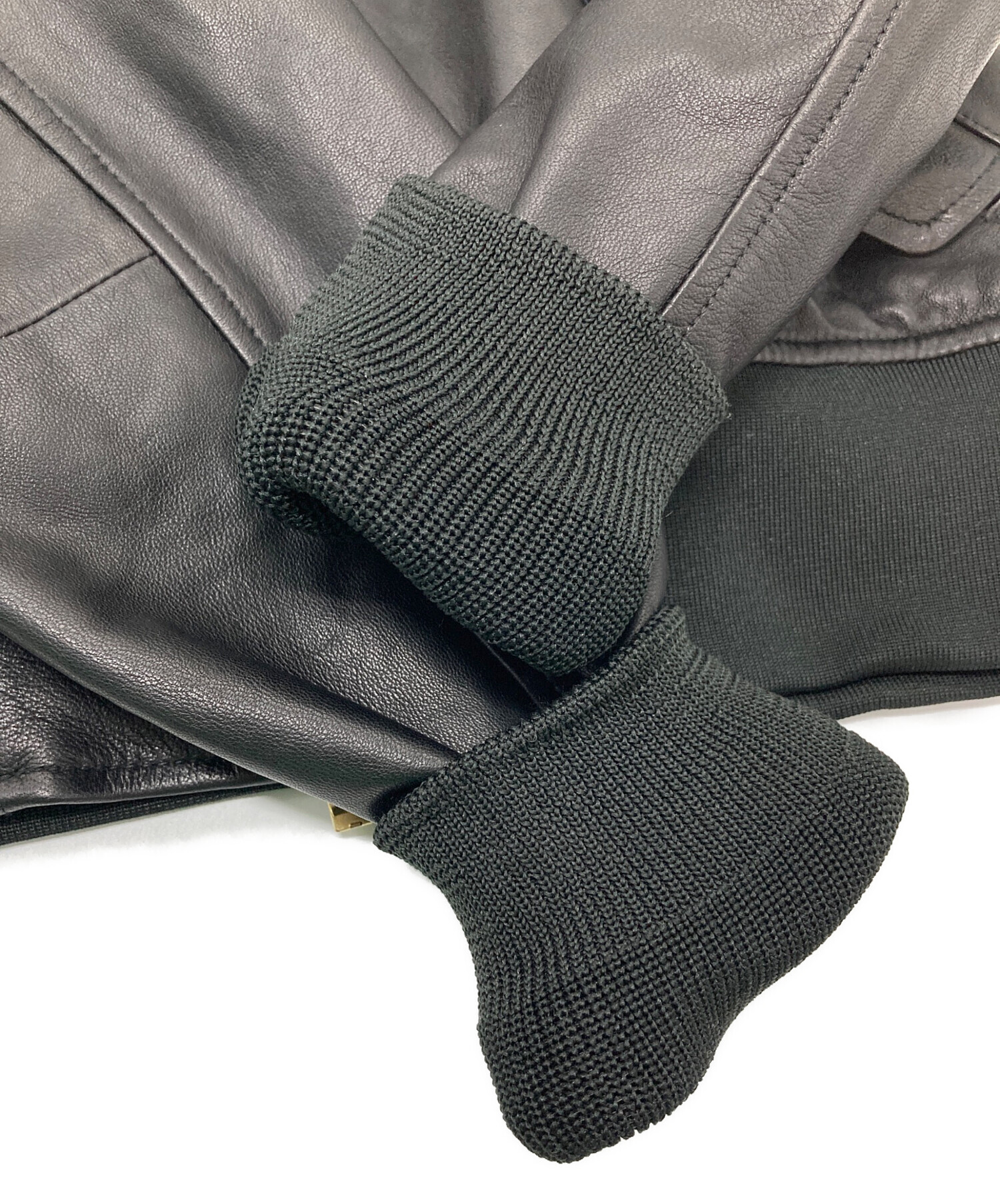 中古・古着通販】Noble (ノーブル) ラムレザーMA-1ブルゾン アウター