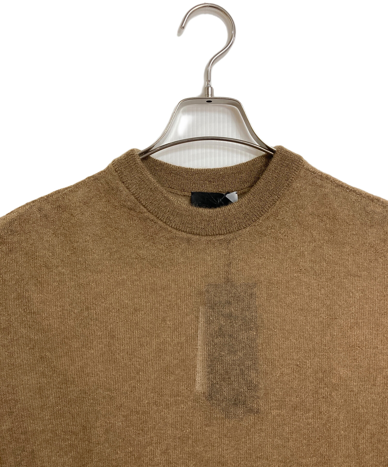 中古・古着通販】ATON (エイトン) モヘア混クルーネックニット 長袖