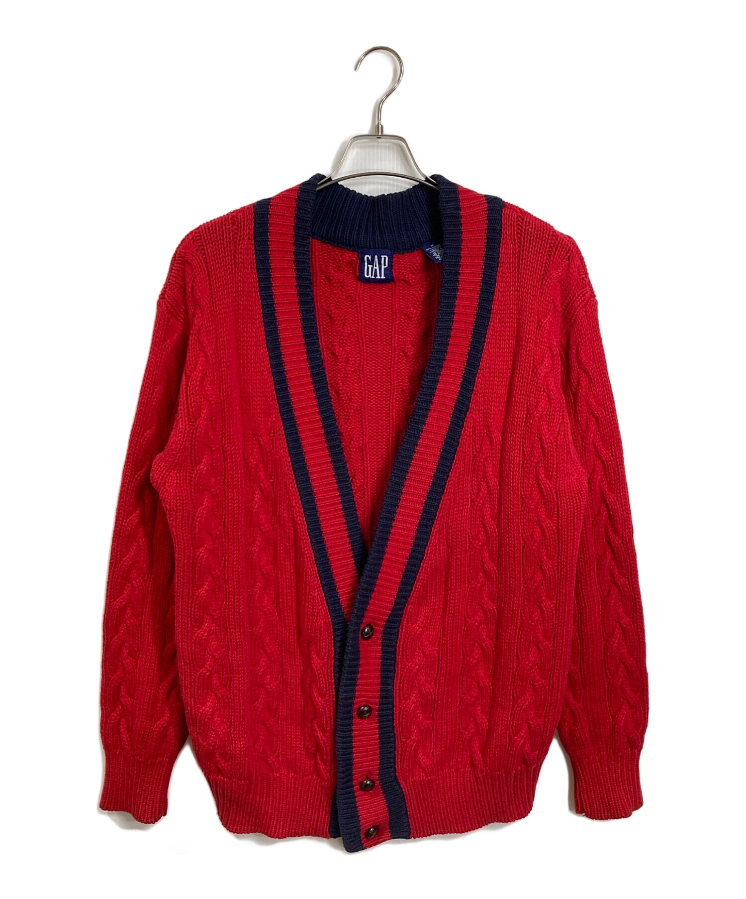中古・古着通販】GAP (ギャップ) ニットカーディガン OLD GAP レッド