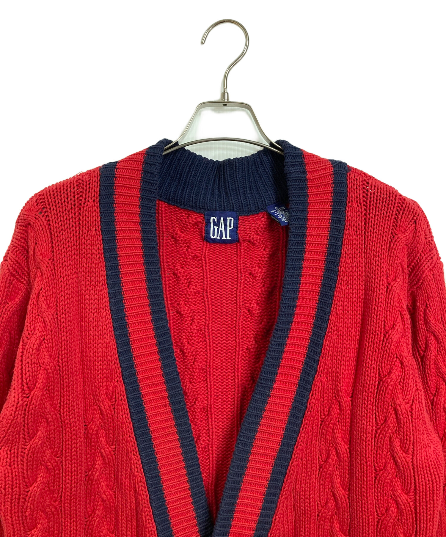 中古・古着通販】GAP (ギャップ) ニットカーディガン OLD GAP レッド