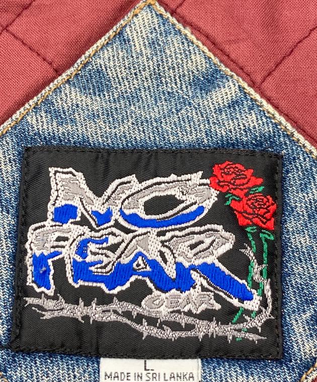 超貴重！NO FEAR ノーフィア　オールレザー　ビッグロゴ　スタジャン　M 中古・古着通販】No Fear (ノーフィア) 【古着】デニムスタジャン