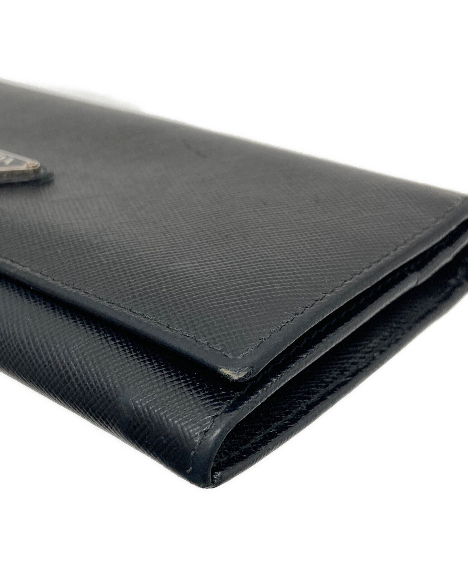 中古・古着通販】PRADA (プラダ) 三角プレート付きサフィアーノ長財布