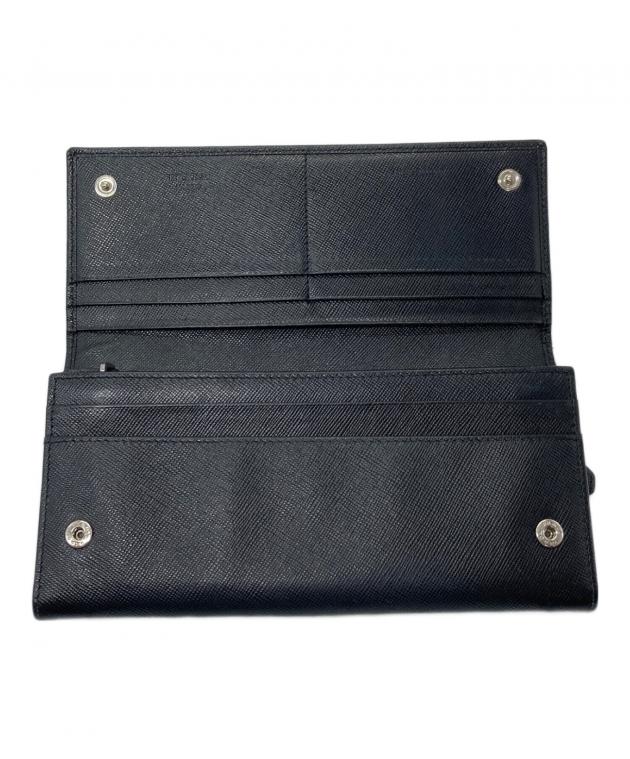 中古・古着通販】PRADA (プラダ) 三角プレート付きサフィアーノ長財布
