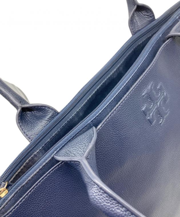 正月SALE！TORY BURCH ネイビー レザー ハンドバッグ 中古・古着通販】TORY BURCH (トリーバーチ) トートバッグ レザー