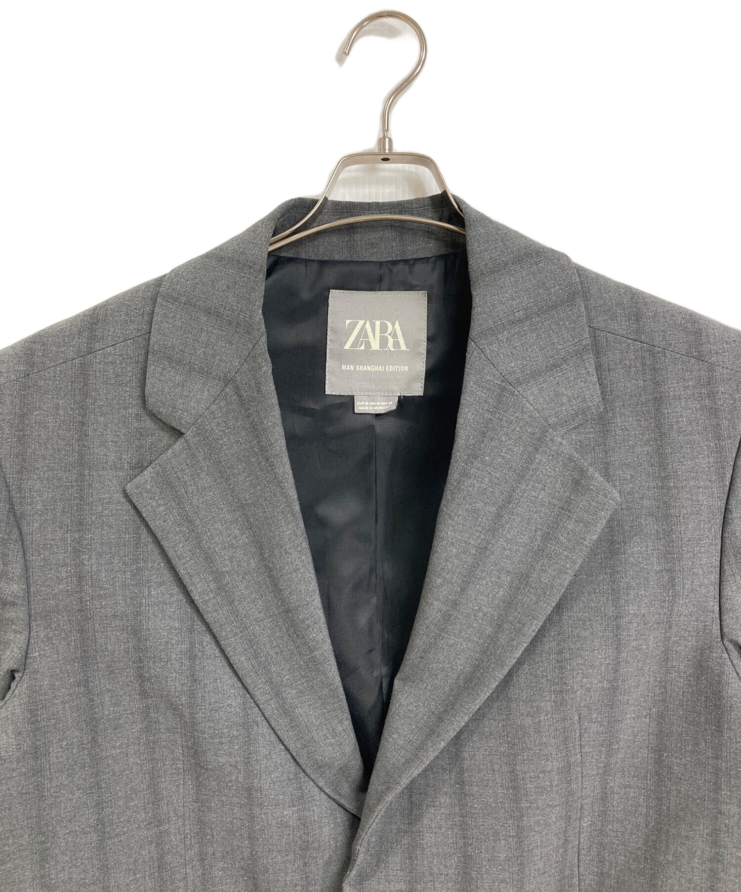 【未使用、定価10万円】セットアップ スーツ グレー Mサイズ 中古・古着通販】ZARA (ザラ) ピンストライプ セットアップスーツ