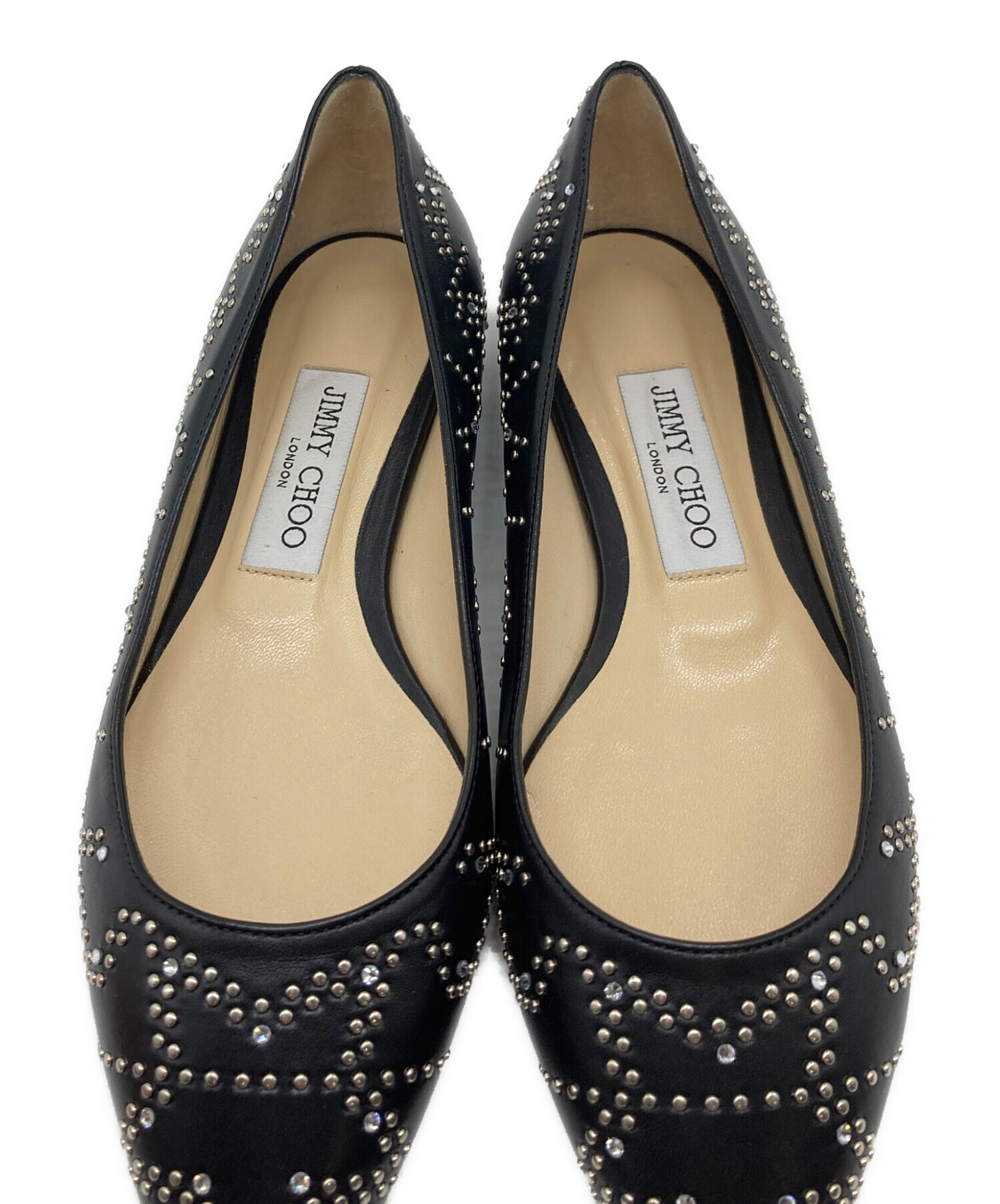中古・古着通販】JIMMY CHOO (ジミーチュウ) ROMY FLAT スタッズ