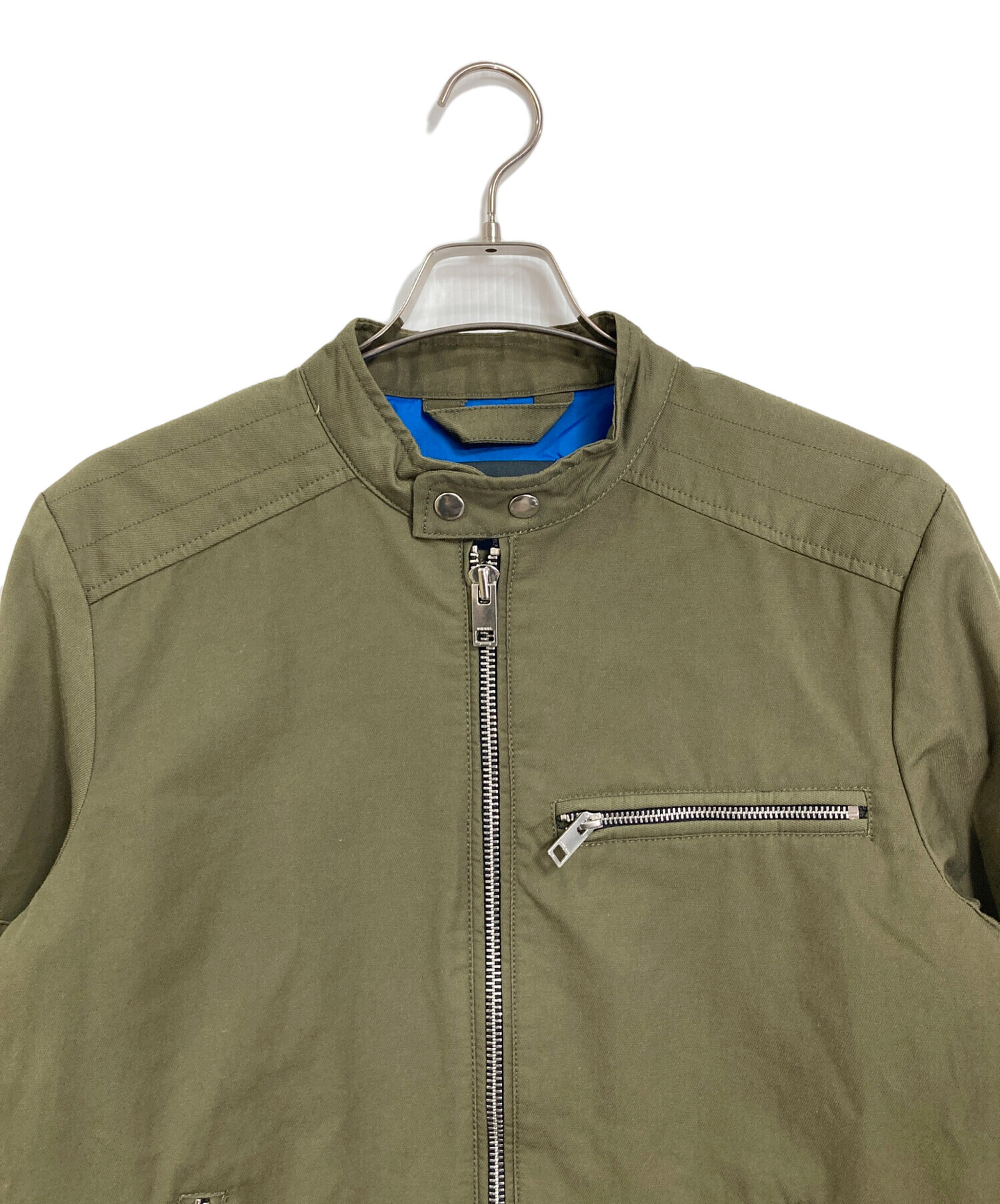 中古・古着通販】DIESEL (ディーゼル) ロゴパッチライダースジャケット