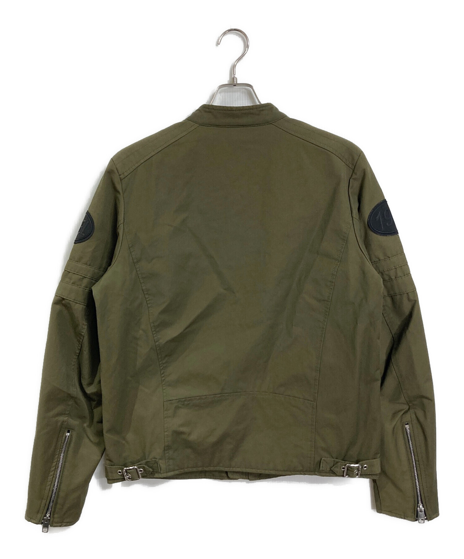 中古・古着通販】DIESEL (ディーゼル) ロゴパッチライダースジャケット