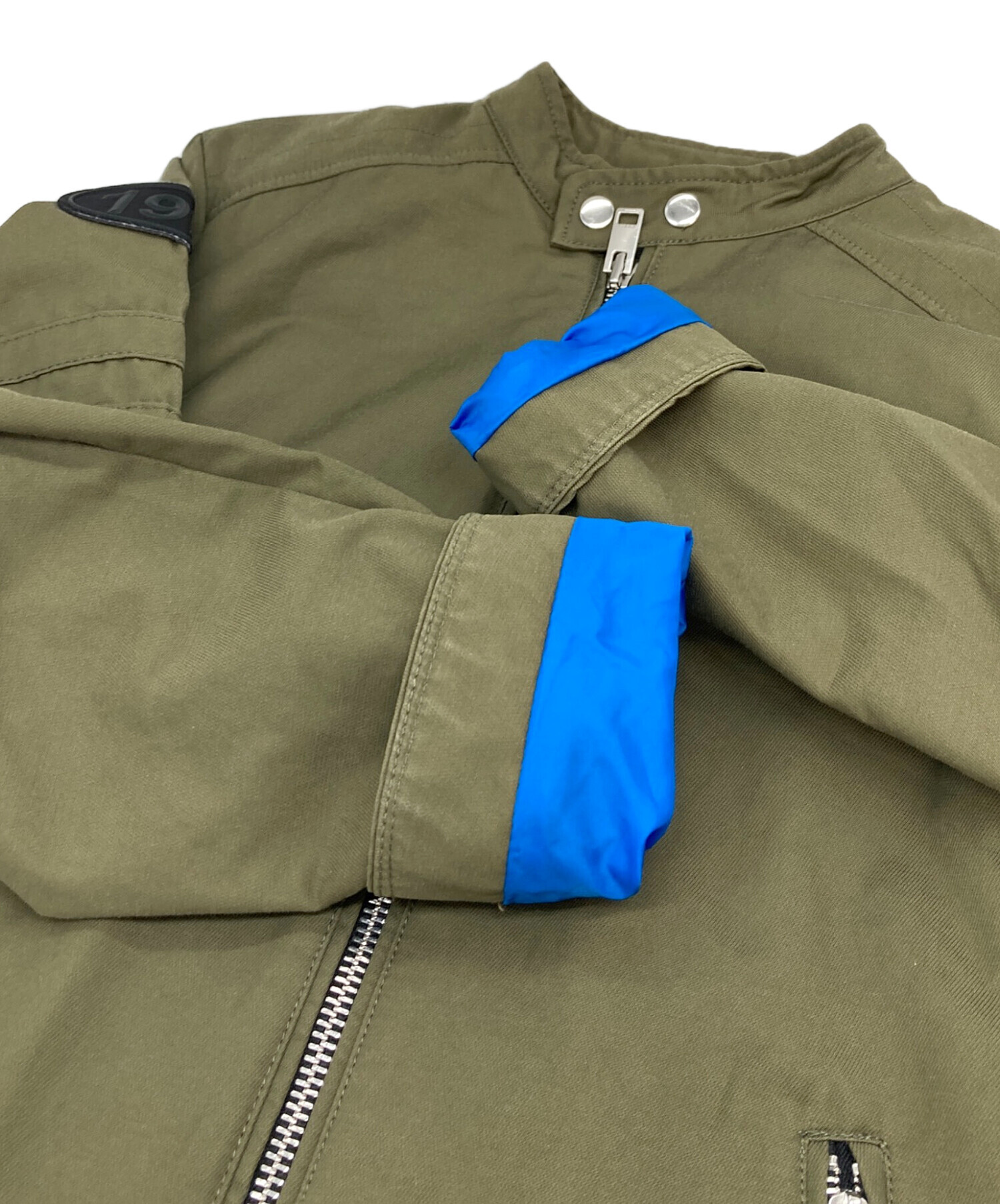 中古・古着通販】DIESEL (ディーゼル) ロゴパッチライダースジャケット