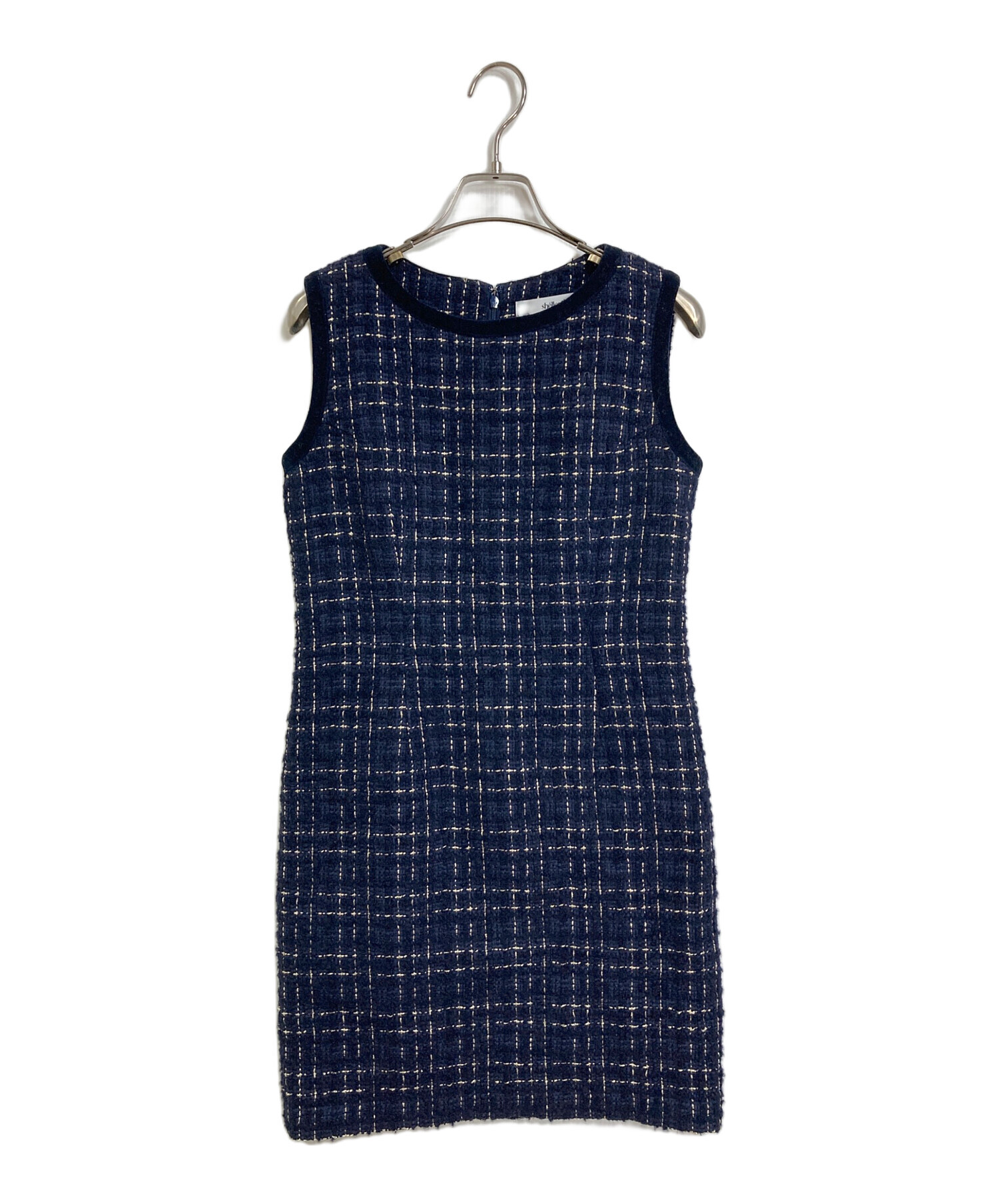 shellerシェリエ ツイードワンピース　完売品 中古・古着通販】sheller (シェリエ) ツイードノースリーブワンピース