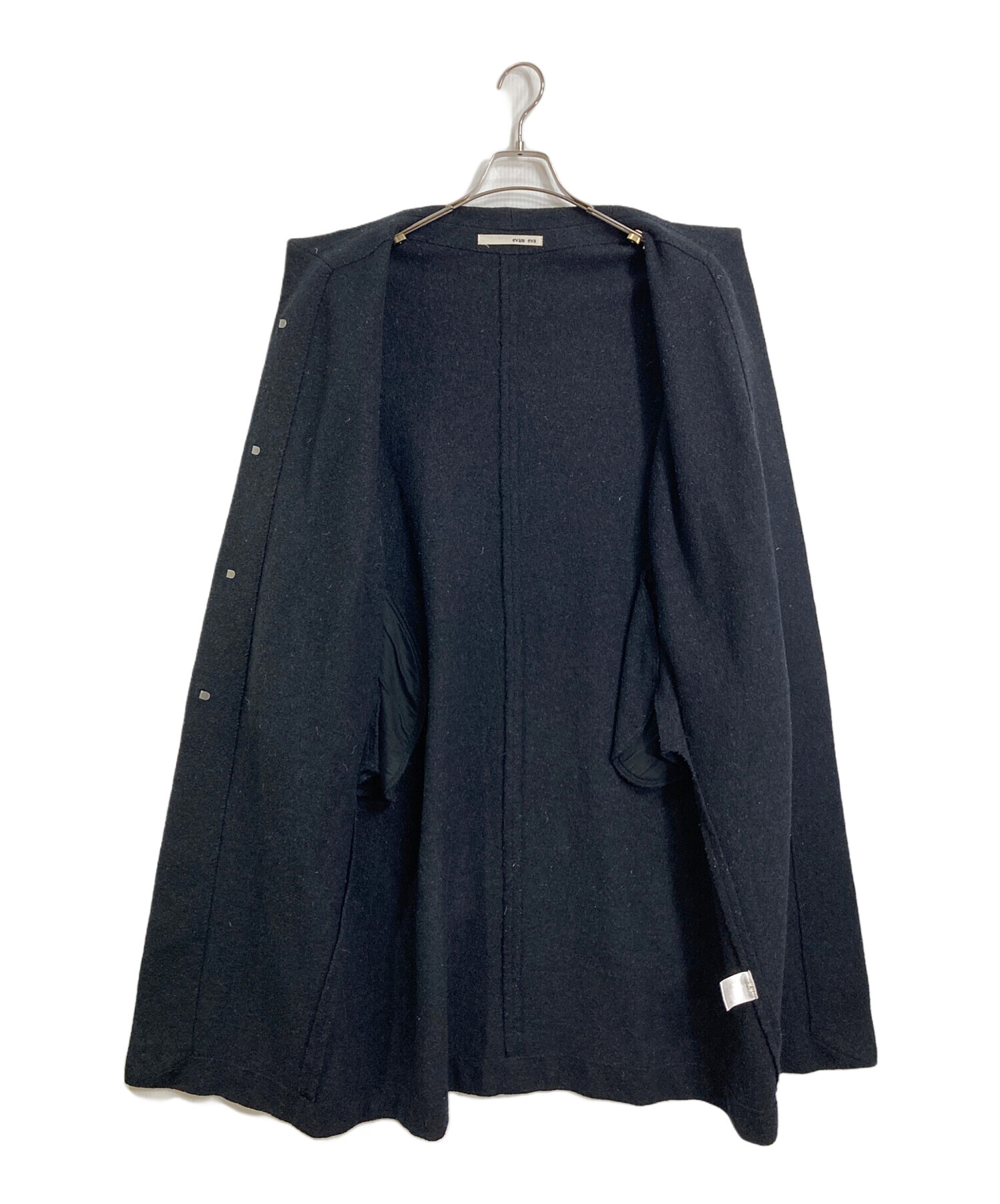 中古・古着通販】evam eva (エヴァムエヴァ) プレスウールロングコート