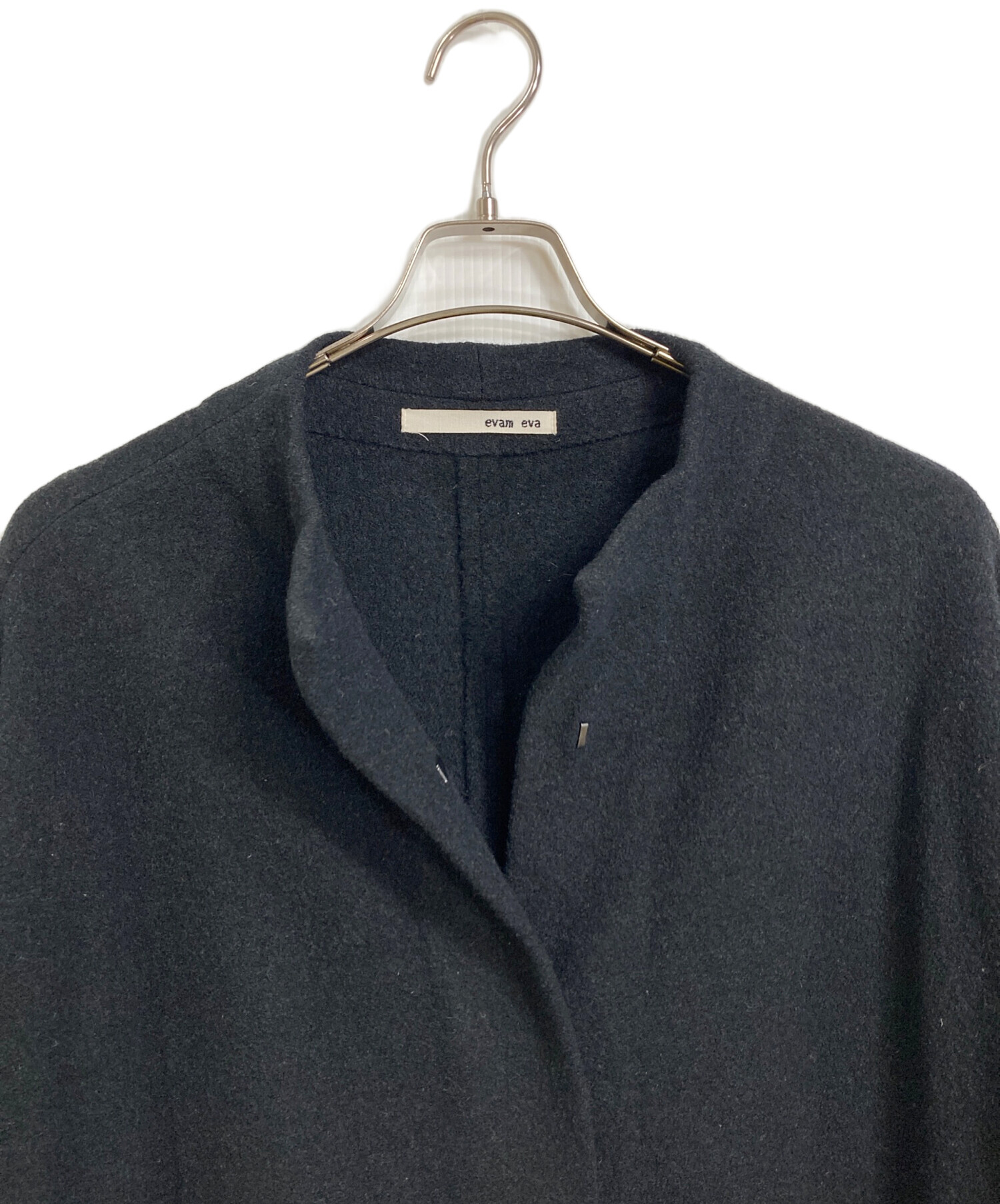 中古・古着通販】evam eva (エヴァムエヴァ) プレスウールロングコート