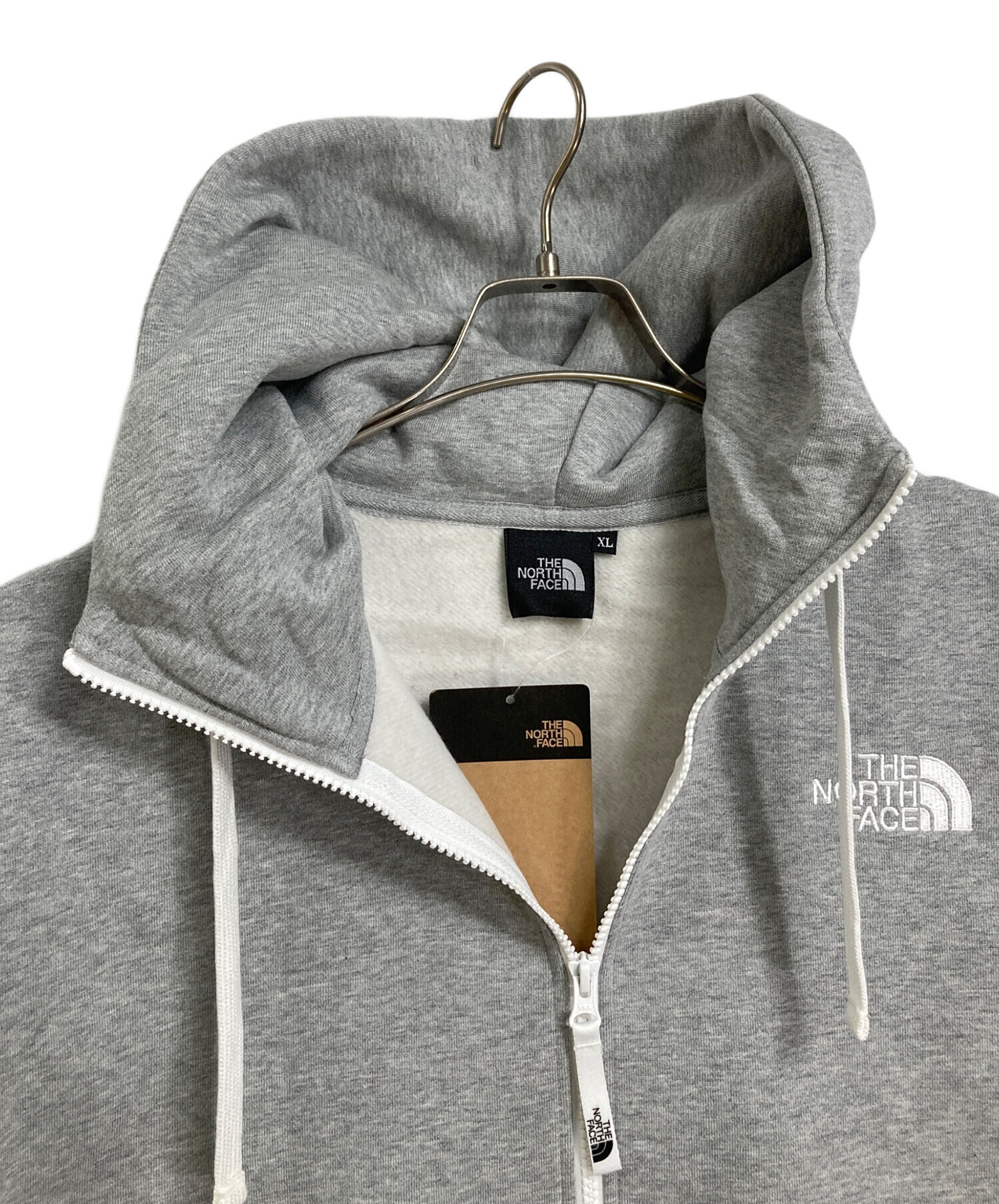 ザノースフェイス　刺繍ロゴ　企業ロゴ　ベスト　ノースリーブ　グレー　古着　未使用 THE NORTH FACE - 古着 ザ・ノースフェイス THE NORTH FACE ベスト
