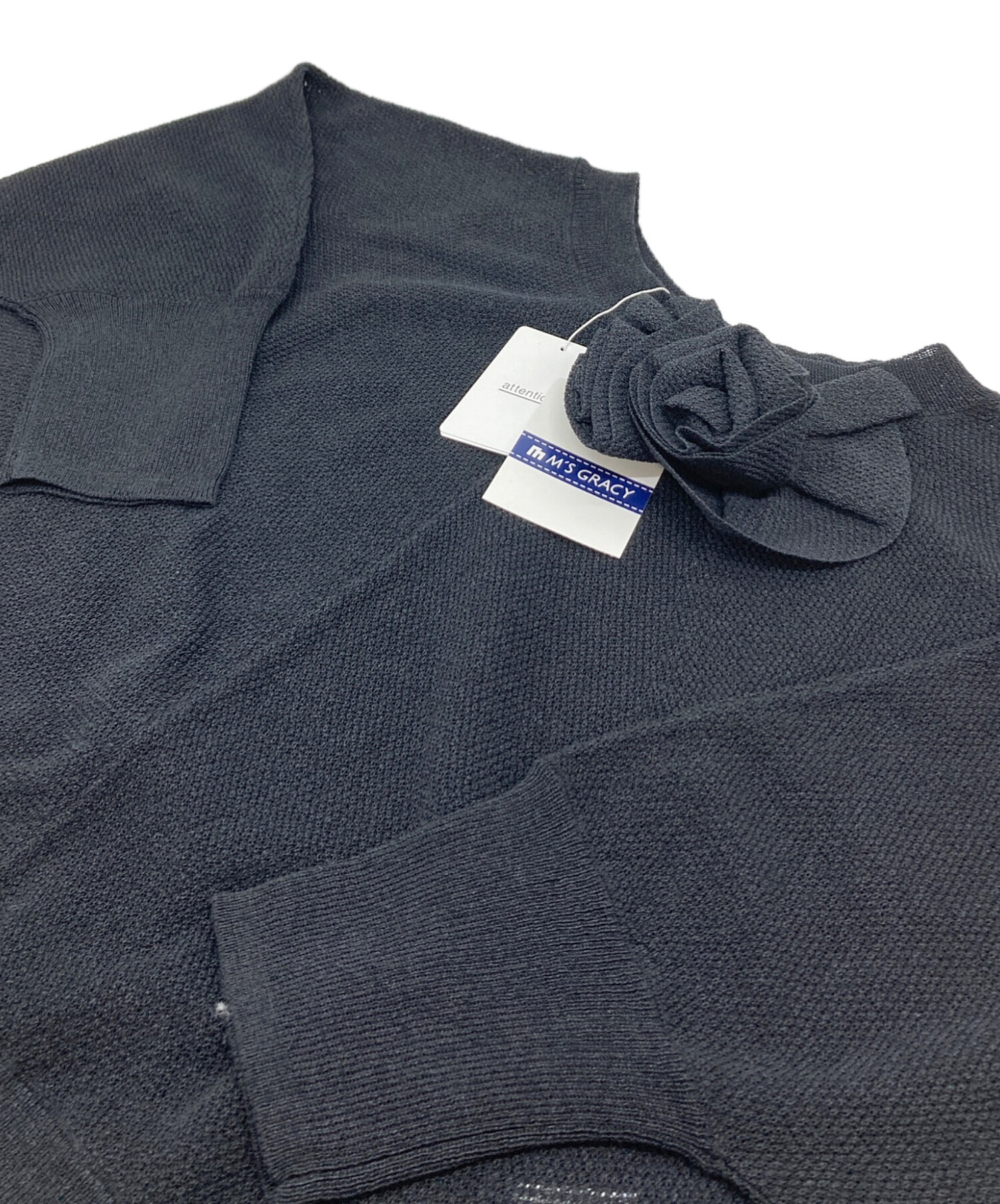 中古・古着通販】M'S GRACY (エムズグレイシー) ブローチ付きニット