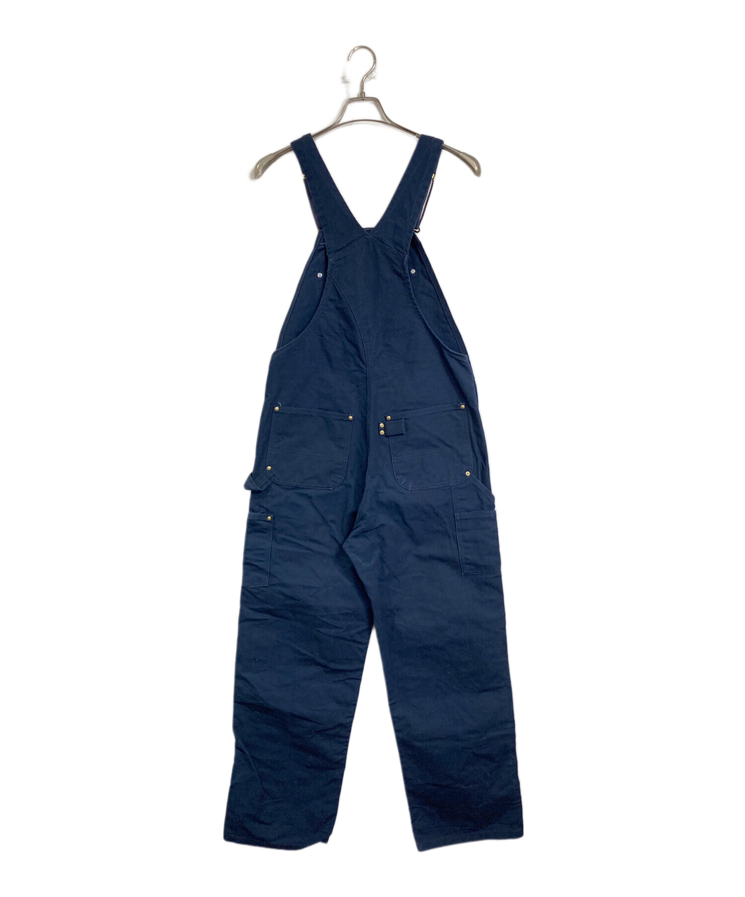 レアUSA製90s古着○カーハート オーバーオール ネイビー W42×L32 中古・古着通販】CarHartt (カーハート) ダブルニーオーバーオール