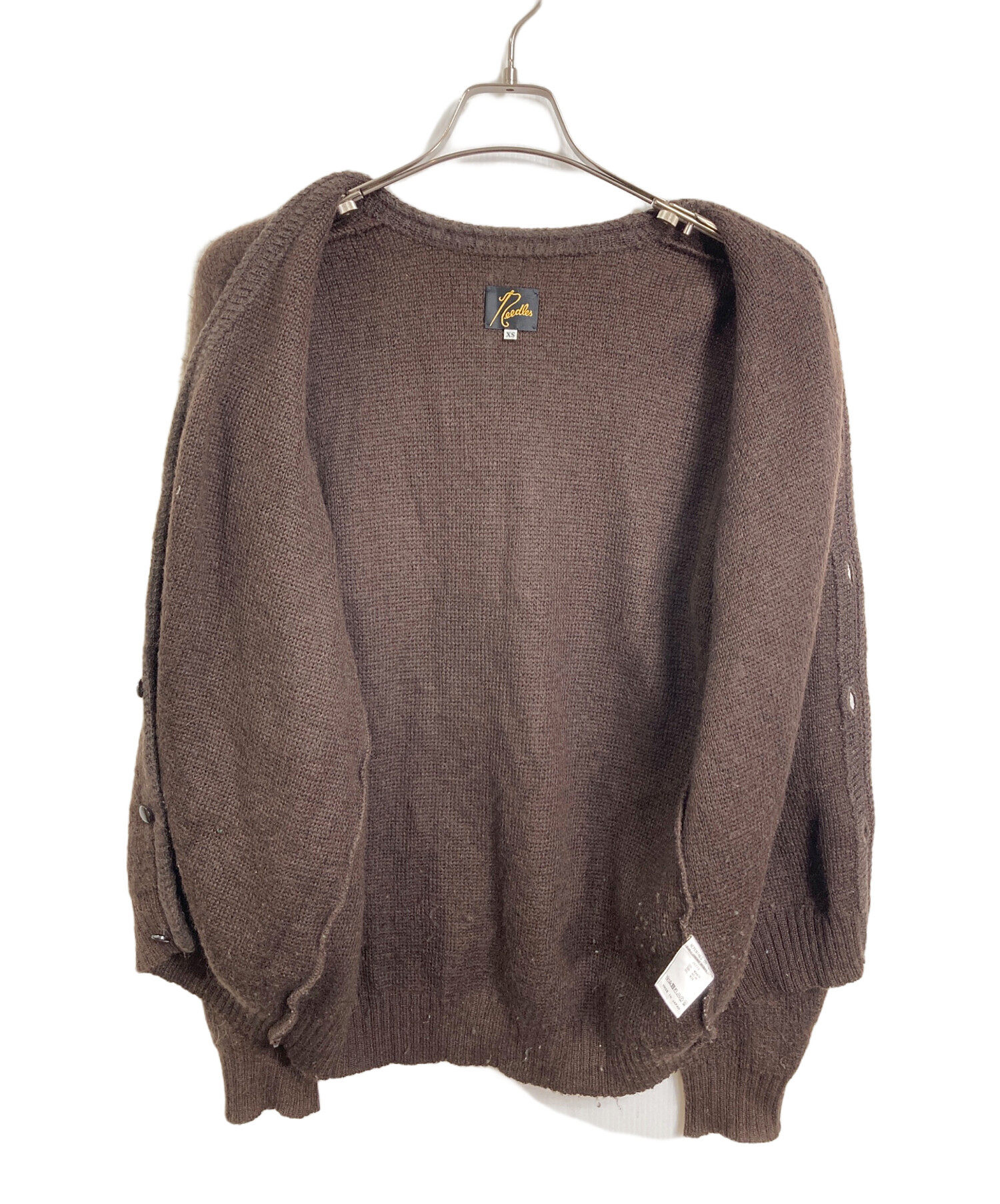 vowel ヴォウェル カーディガン メンズ 【古着】【中古】 中古・古着通販】Needles (ニードルズ) モヘヤ カーディガン Vネック