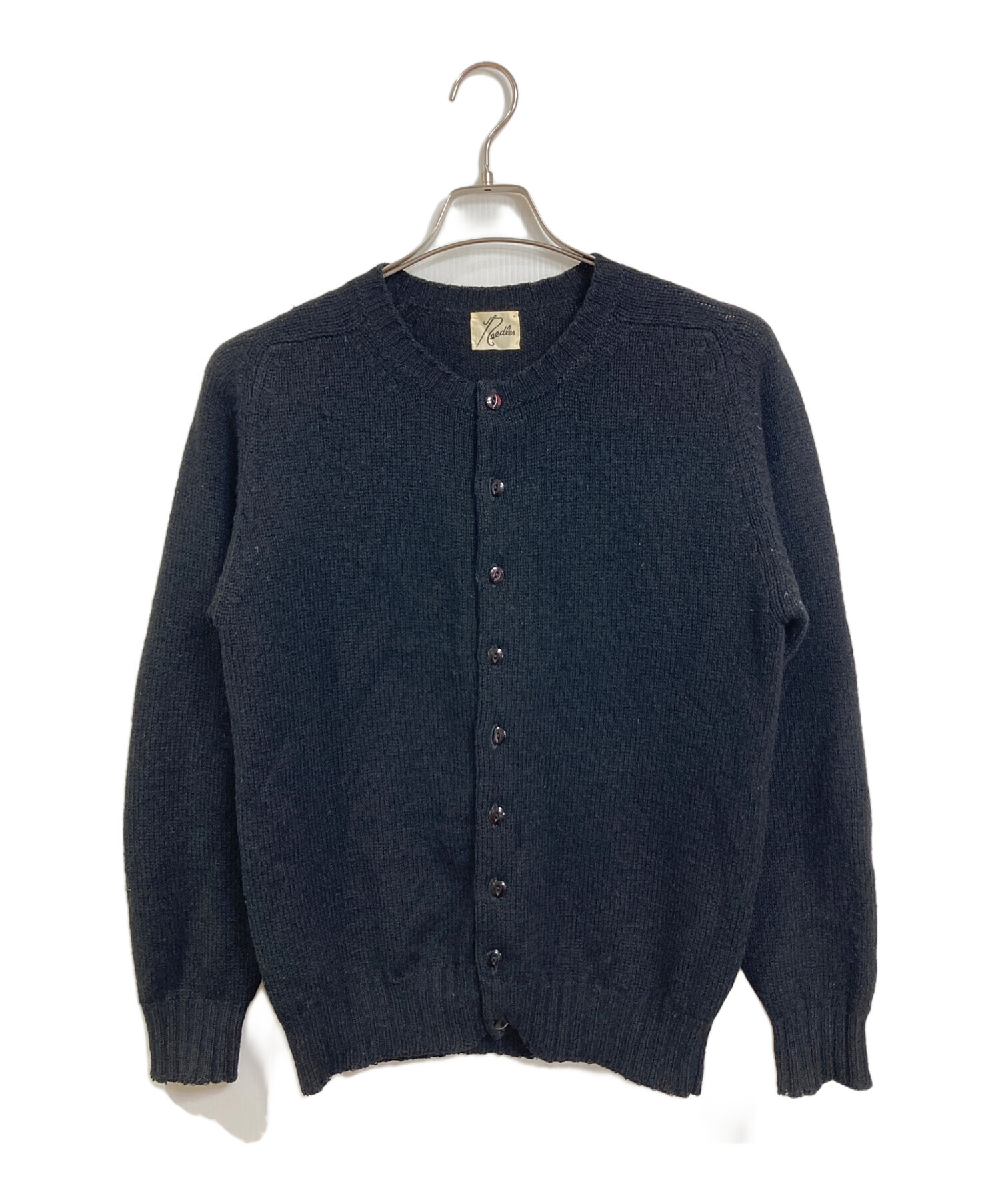 Needles ニードルス カーディガン エルボーパッチ ウール ニット 中古・古着通販】Needles (ニードルズ) イギリス製エルボーパッチ