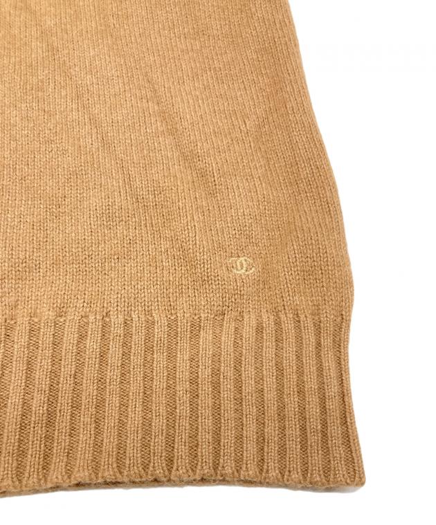 中古・古着通販】CHANEL (シャネル) カシミヤタートルネックニット 金